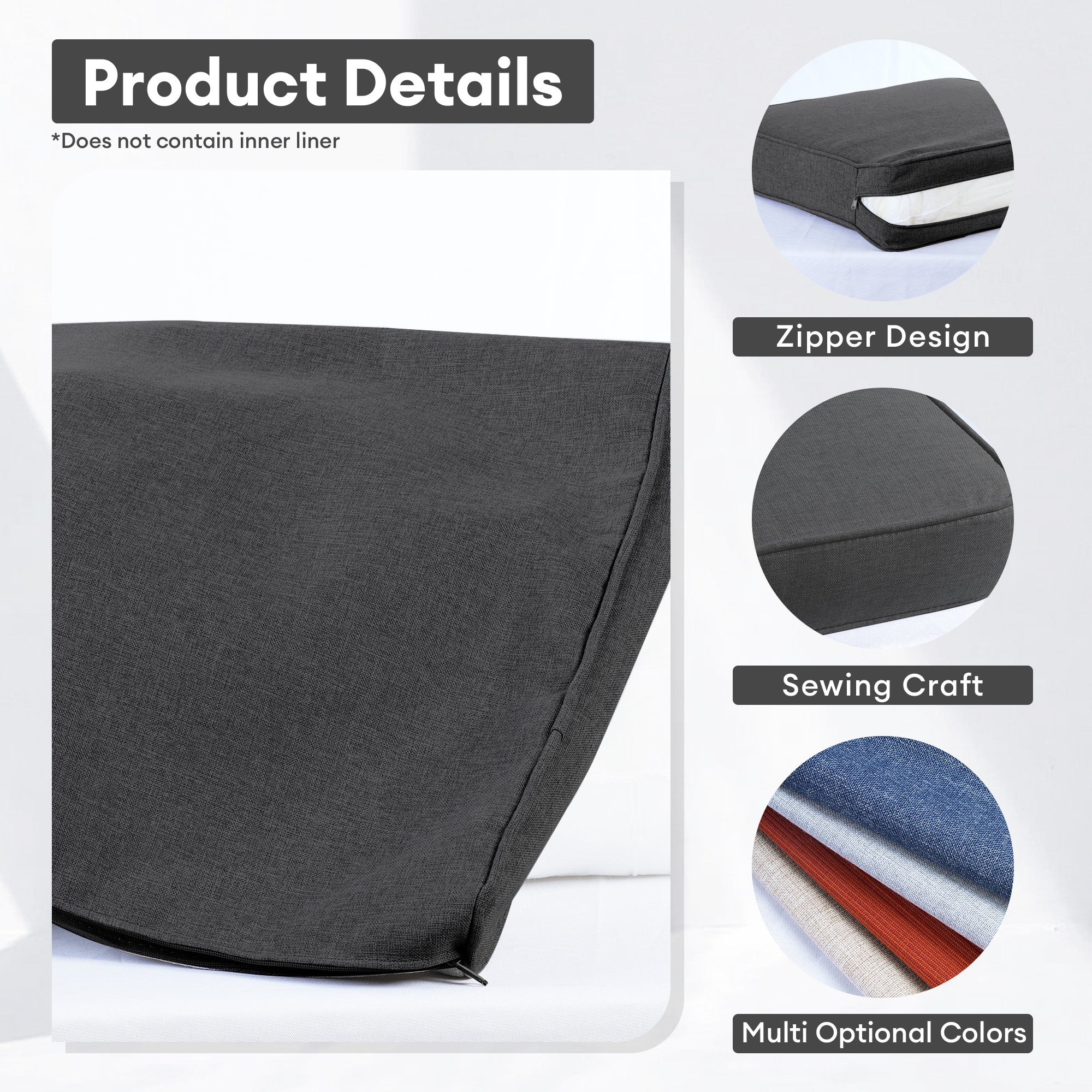 OVIOS New Vultros Series Replacement Seat, Back Cushion Cover(Refer to the Dimension in Description,Only cover)