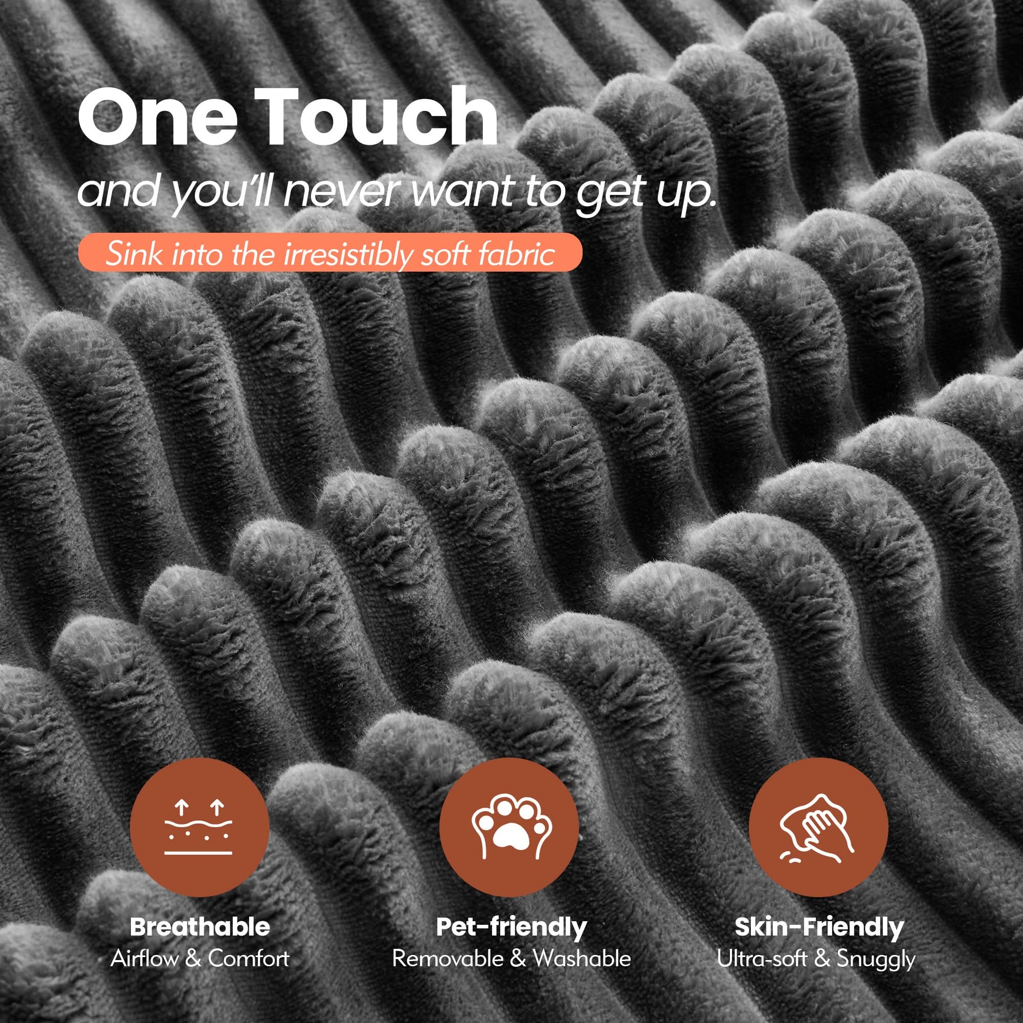 OVIOS 105" Modular Sectional Sofa with Chaise,Deep Seat Cloud Couch, Modern L-Shape