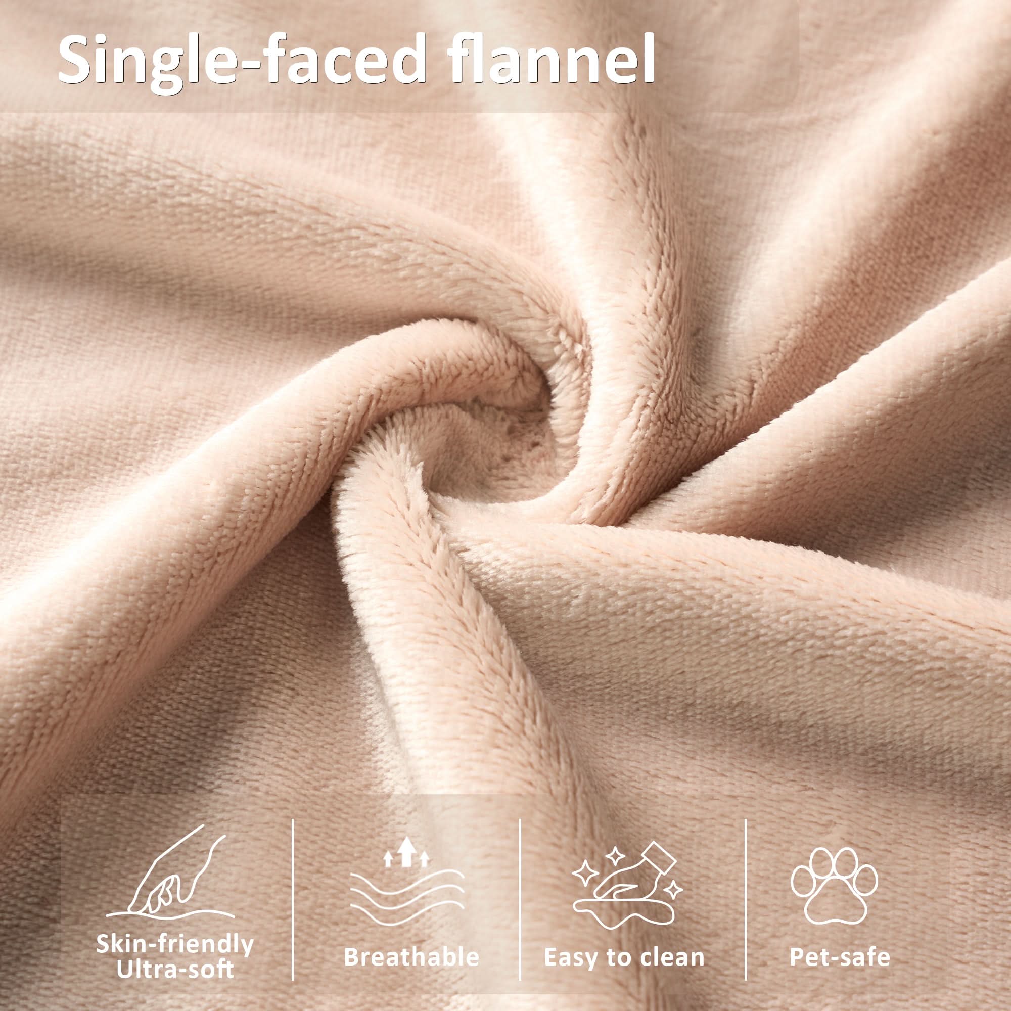 Ovios bean bag chair flannel cover detail: skin-friendly, breathable, easy clean, and pet-safe.