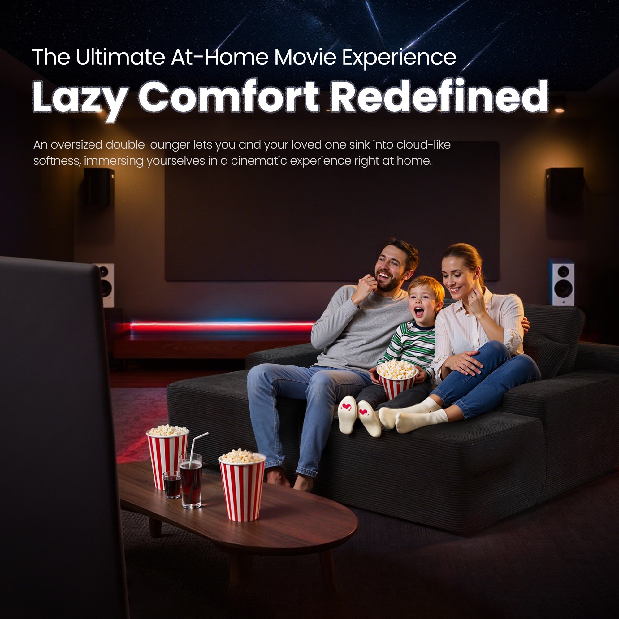 OVIOS 81" Boneless Sofa, Sleeper Couch, No Assembly Required