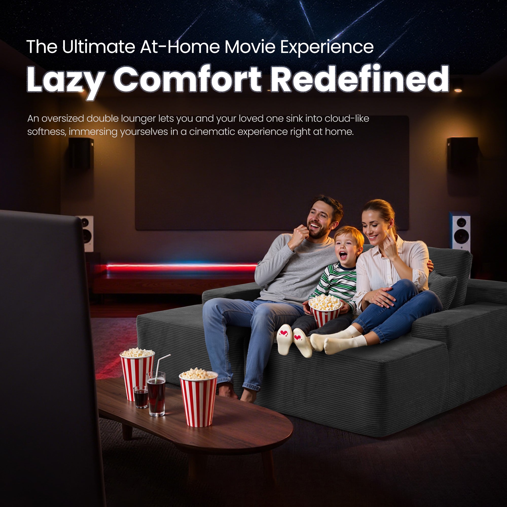 OVIOS 81" Boneless Sofa, Sleeper Couch, No Assembly Required