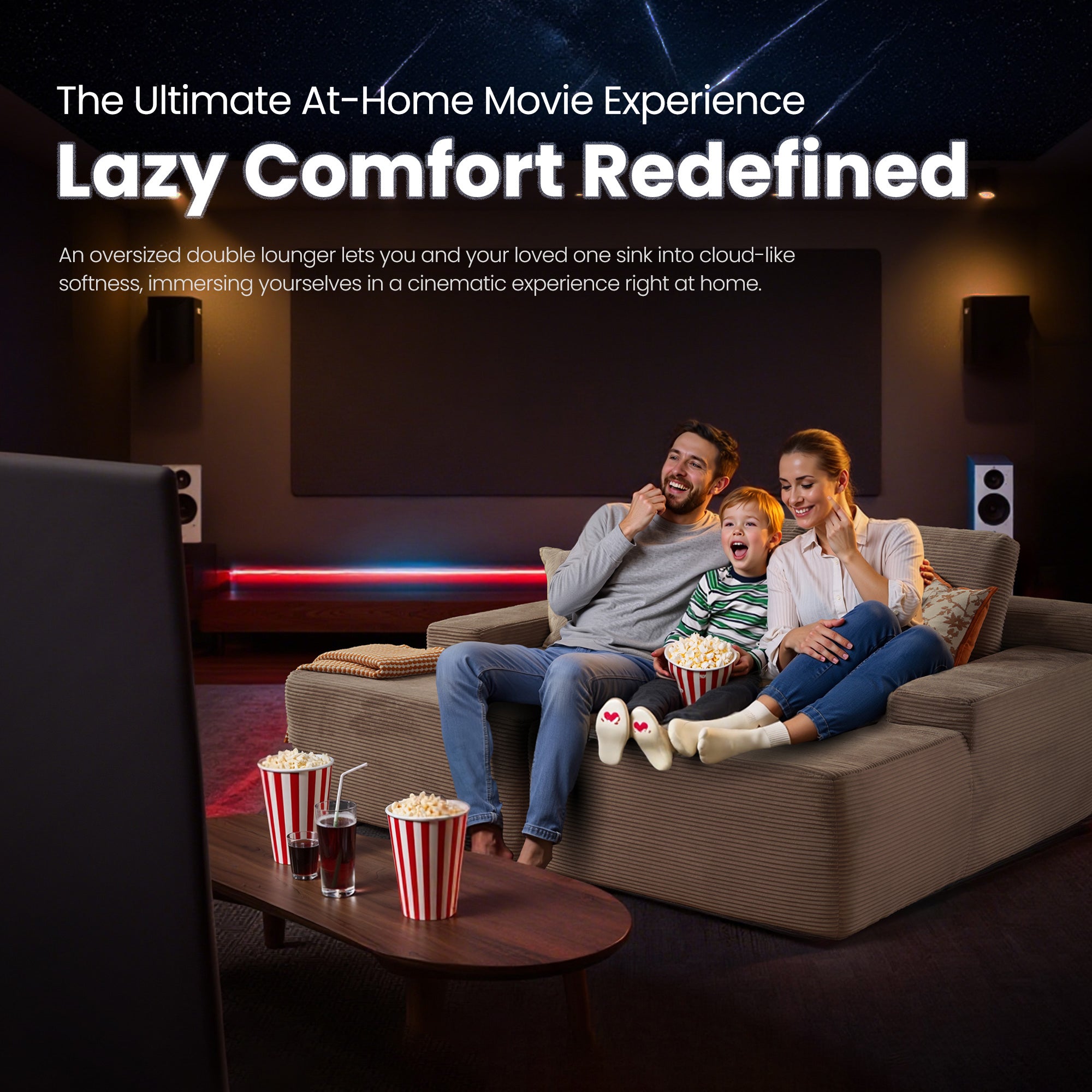 OVIOS 81" Boneless Sofa, Sleeper Couch, No Assembly Required