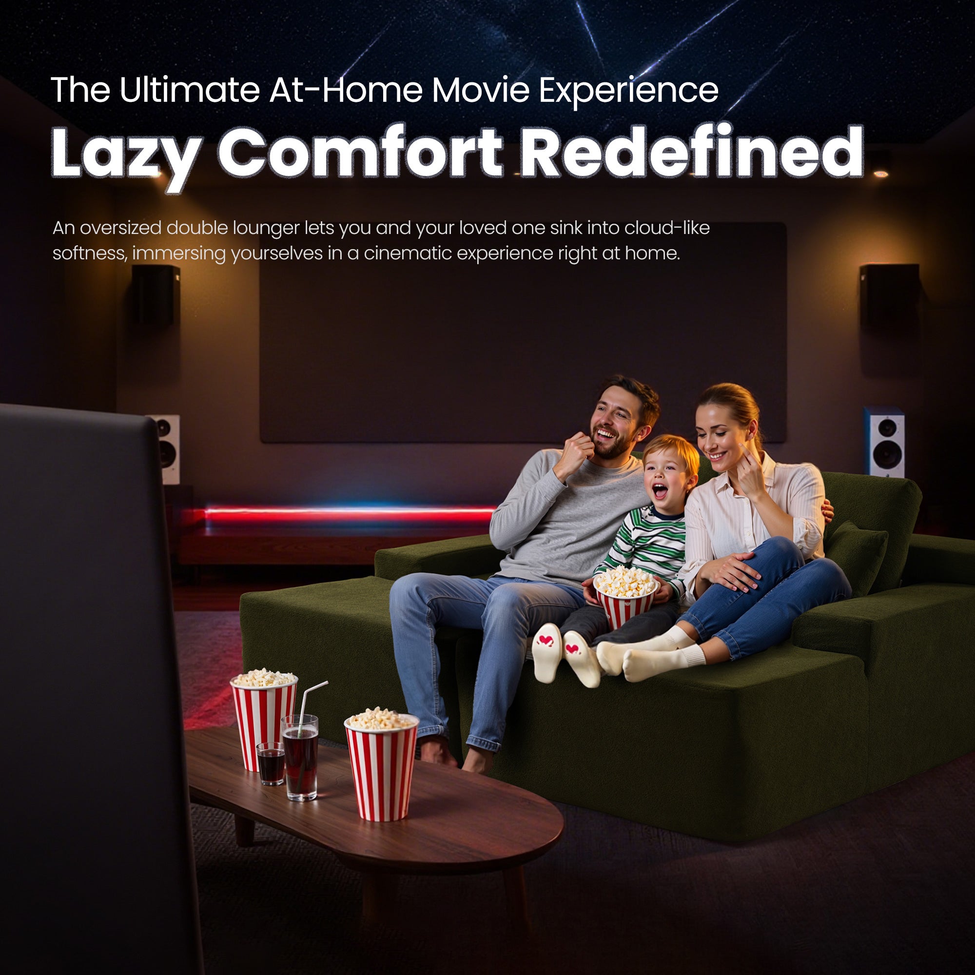 OVIOS 81" Boneless Sofa, Sleeper Couch, No Assembly Required