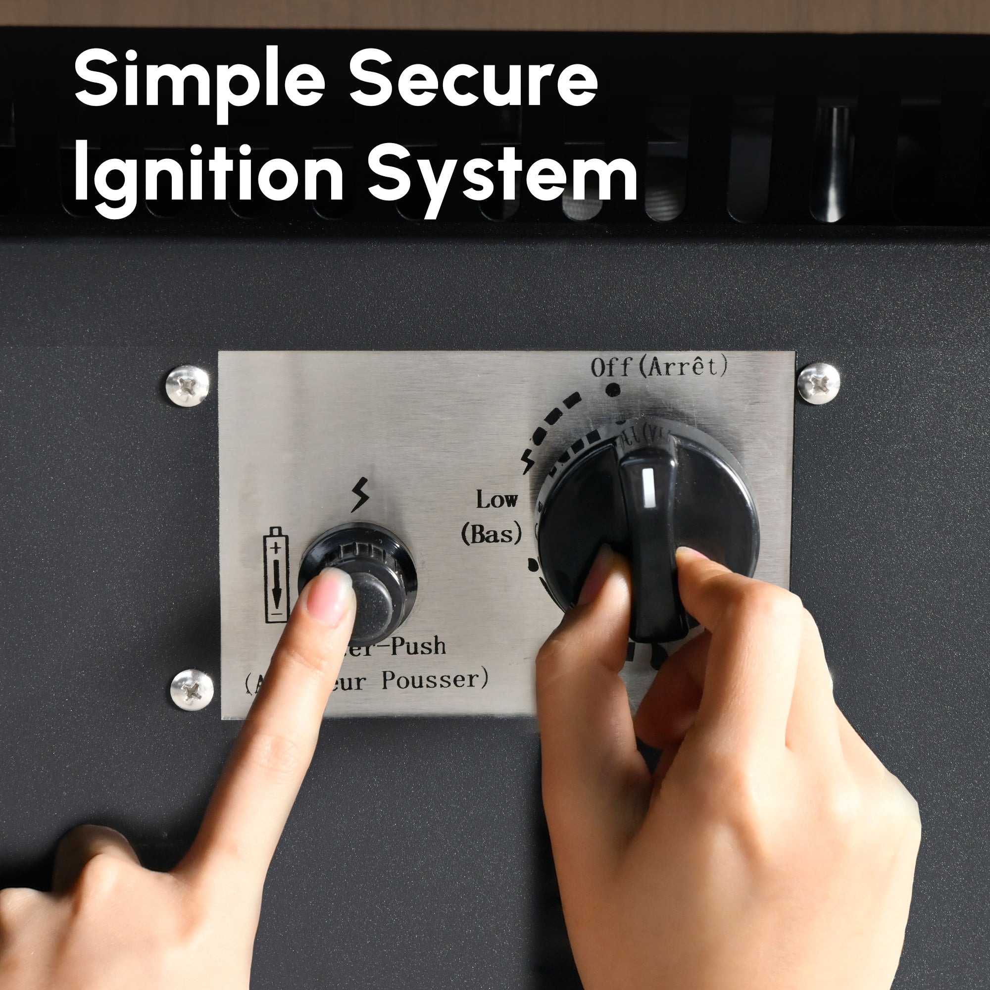 Ovios 46'' Rectangle Propane Fire Pit Double Layer Table