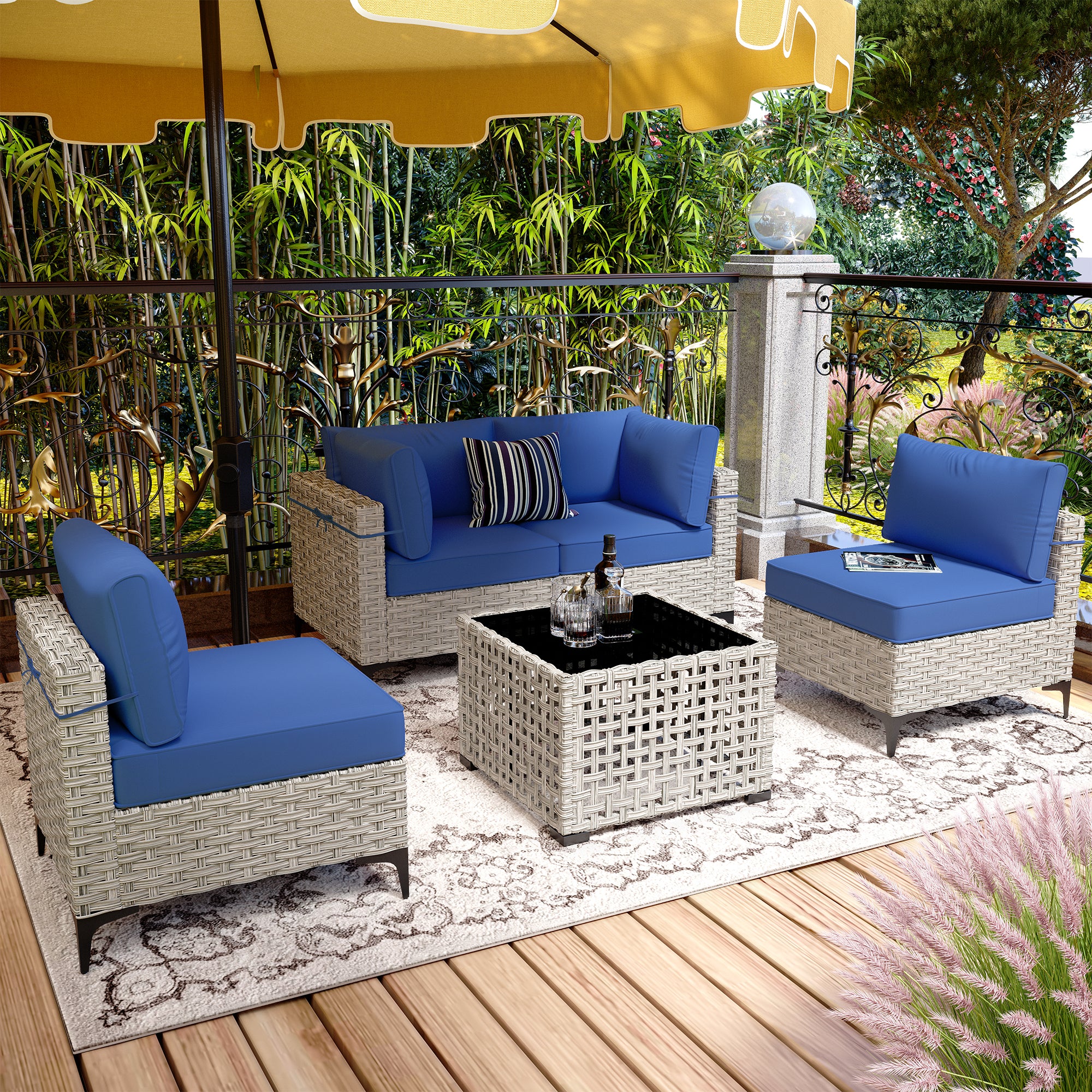 SKT Series - Sectional Outdoor Furniture Set 5-Piece