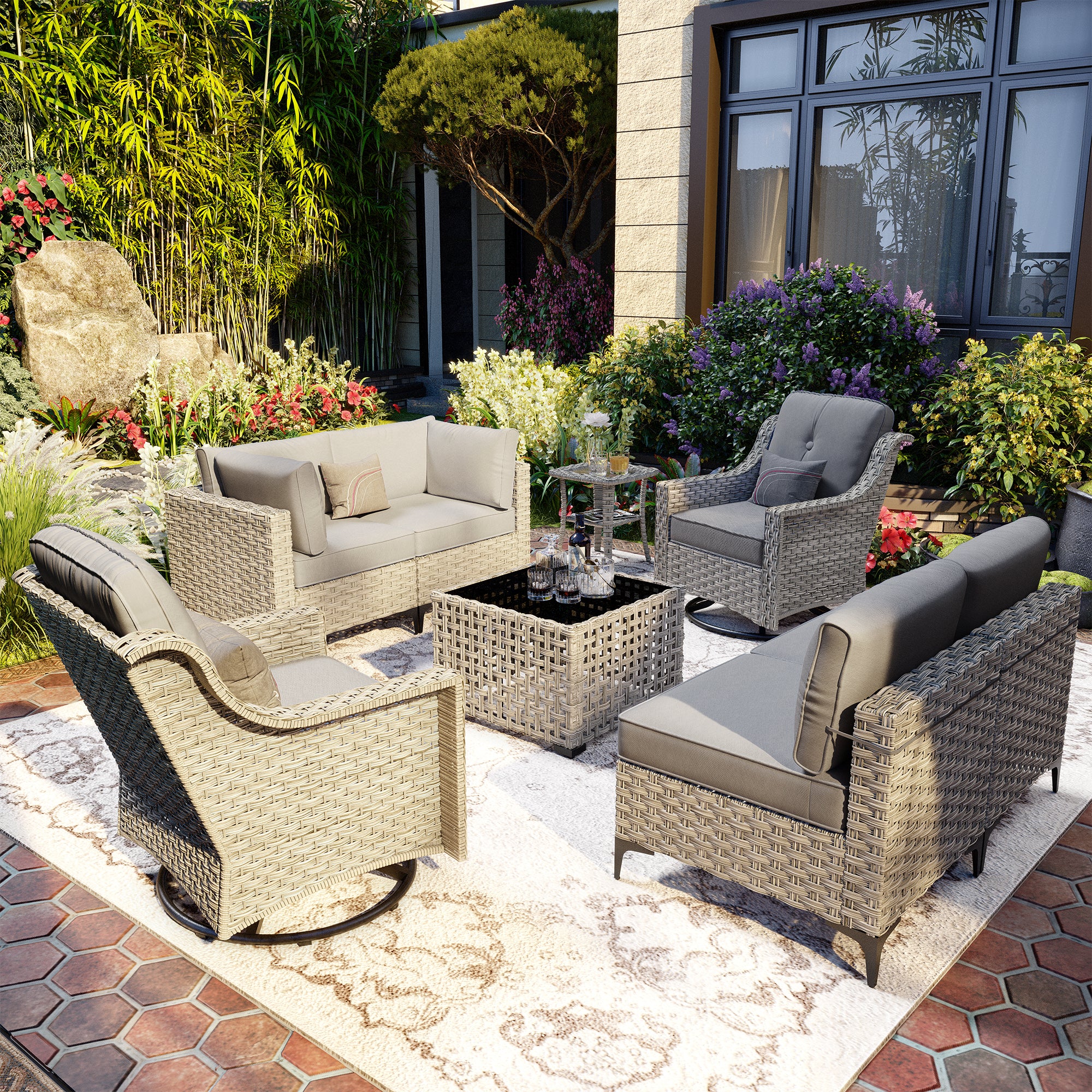 SKT Series - Sectional Outdoor Furniture Set 8-Piece