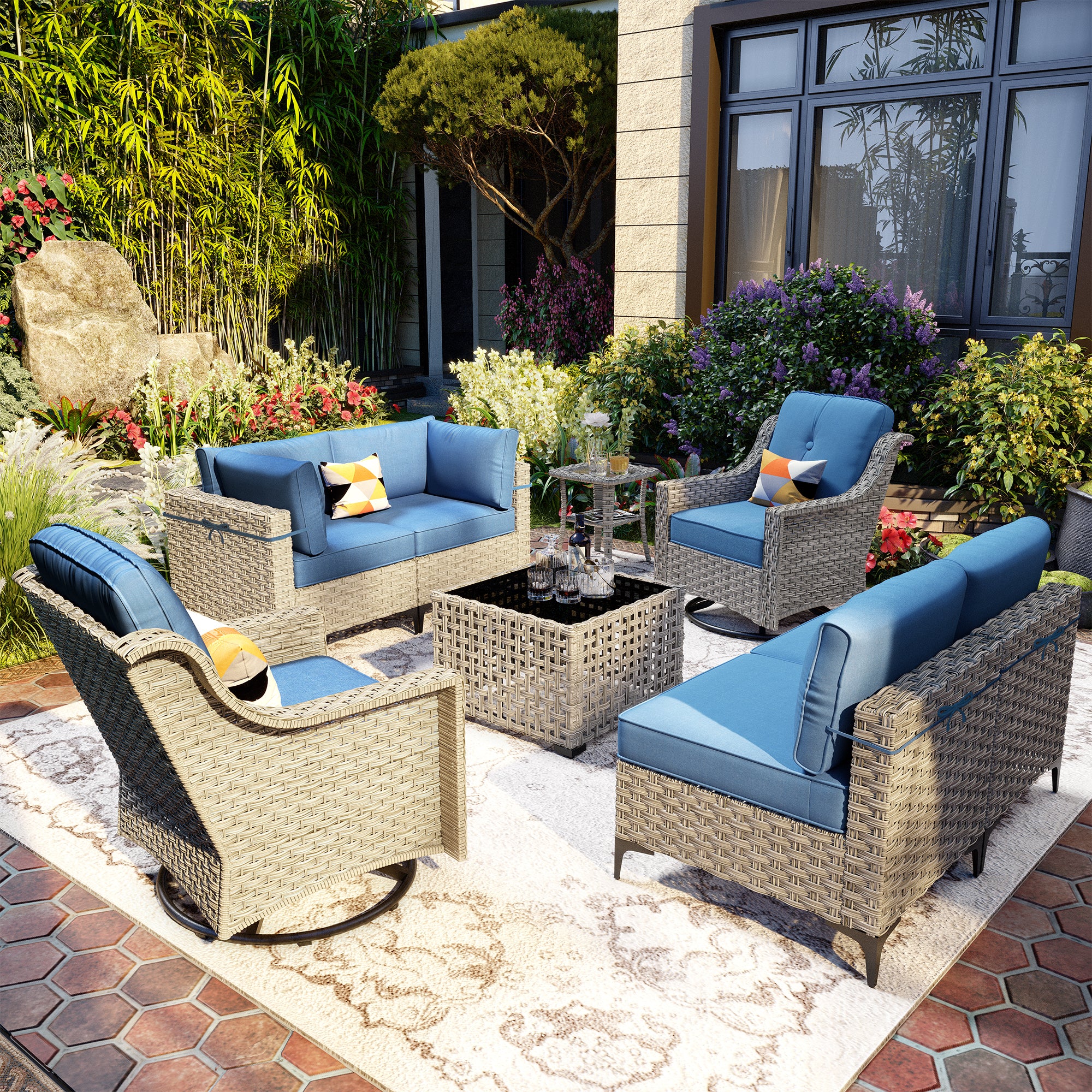 SKT Series - Sectional Outdoor Furniture Set 8-Piece