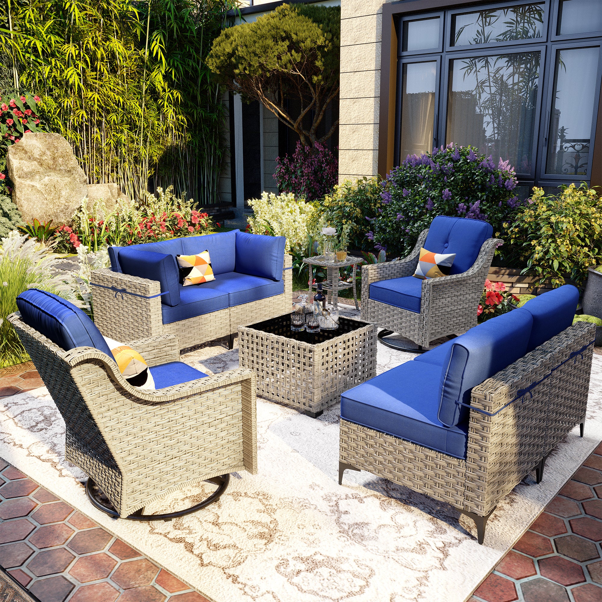SKT Series - Sectional Outdoor Furniture Set 8-Piece