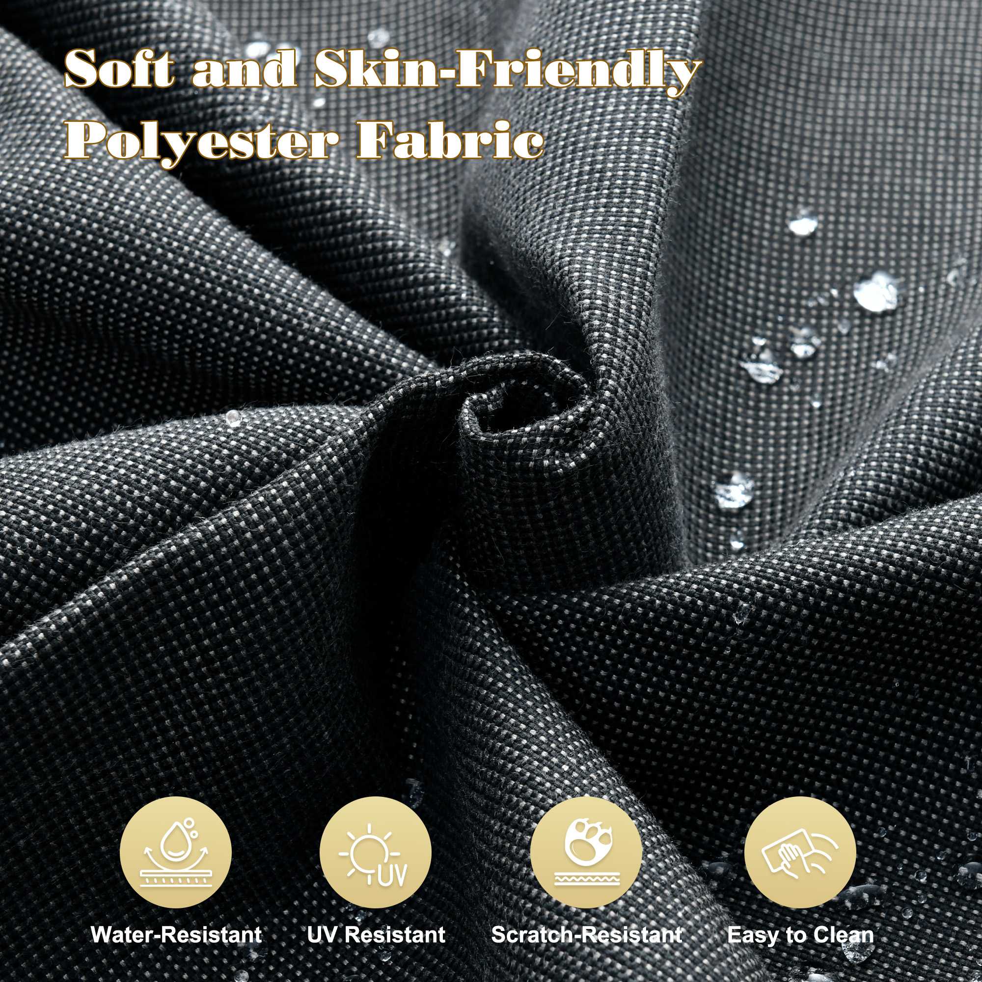 OVIOS Outdoor Wicker Patio Conversation Set for Patio Backyard