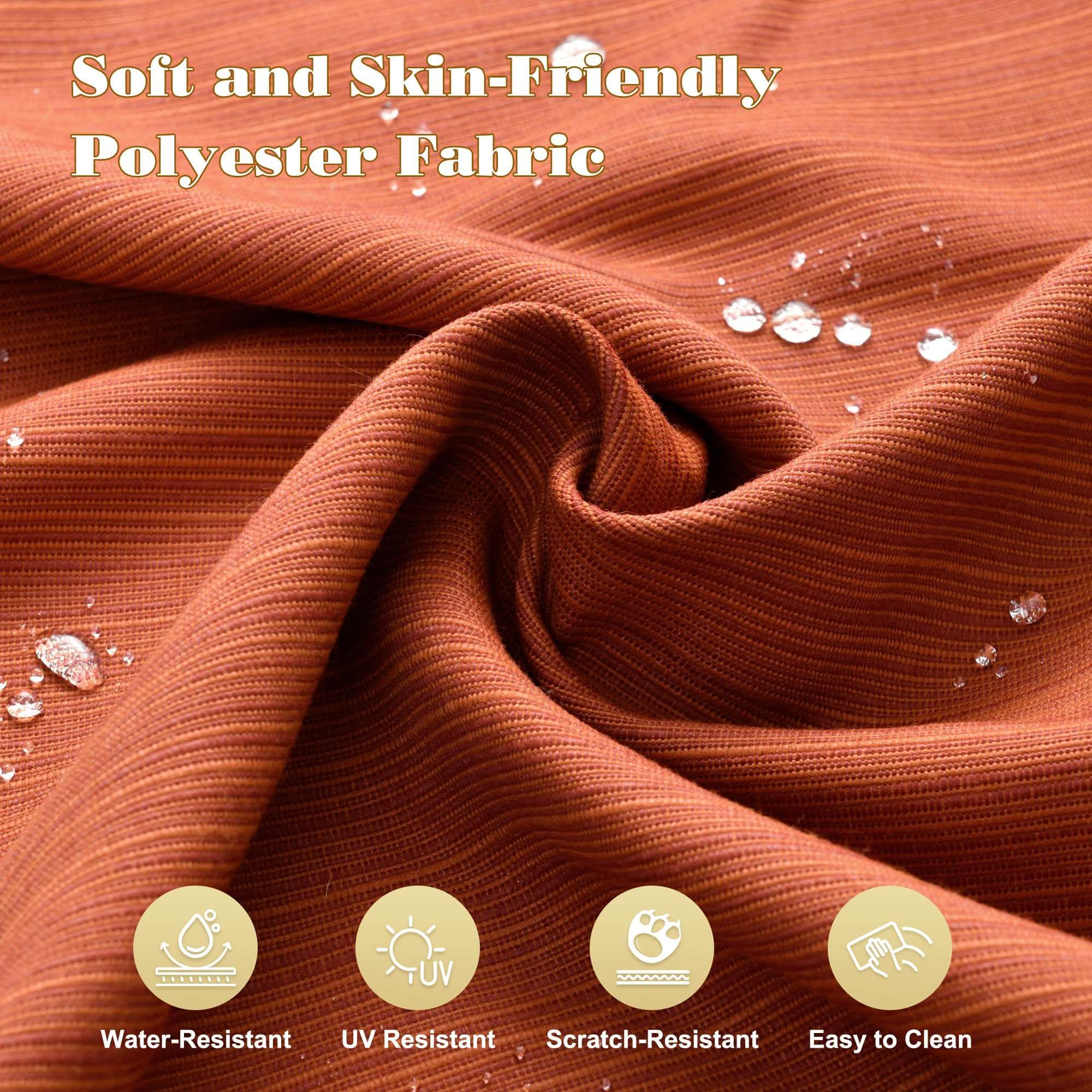 OVIOS Outdoor Wicker Patio Conversation Set for Patio Backyard