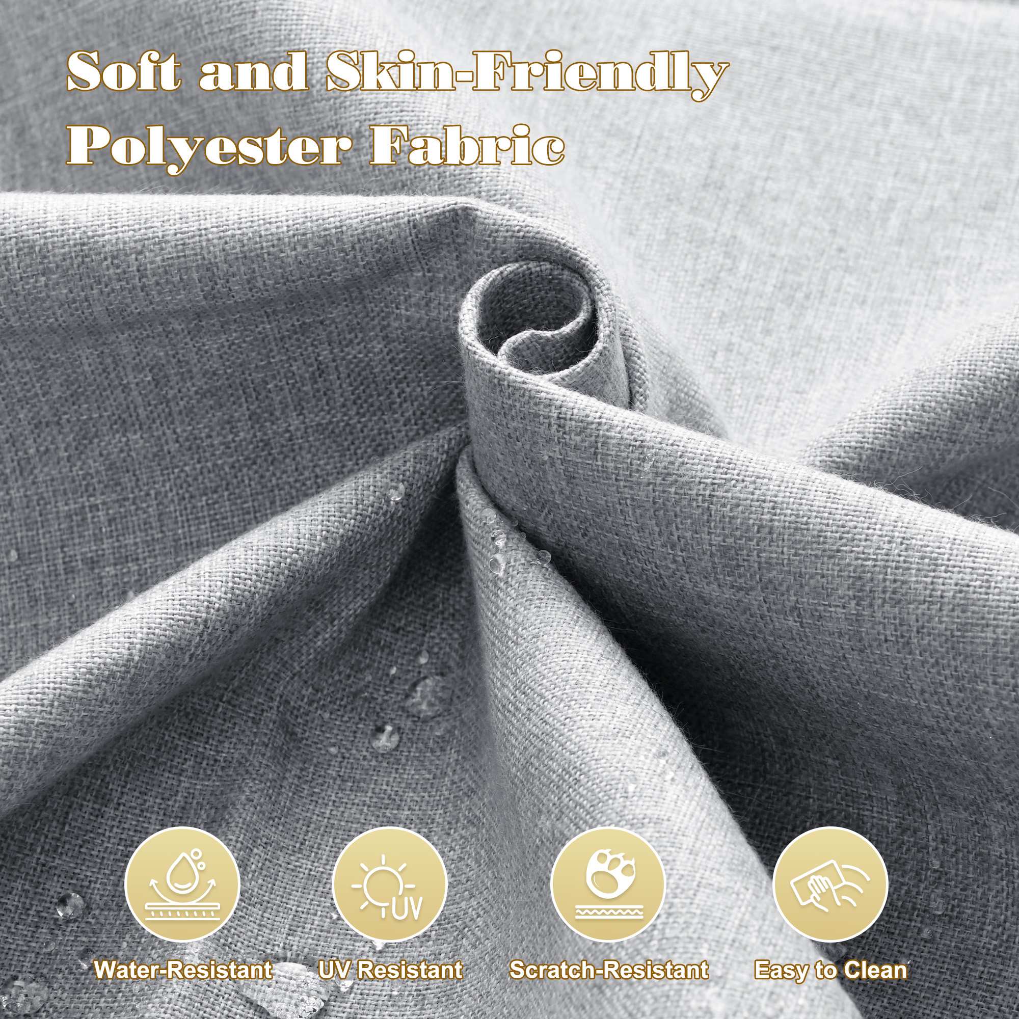 OVIOS Outdoor Wicker Patio Conversation Set for Patio Backyard