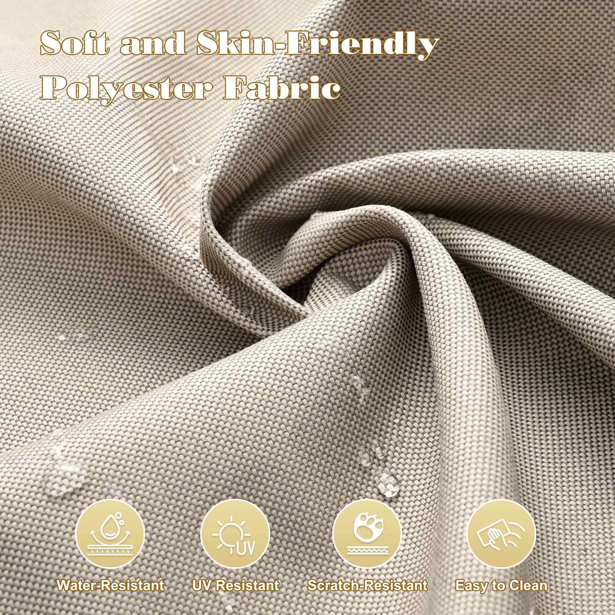 OVIOS Outdoor Wicker Patio Conversation Set for Patio Backyard