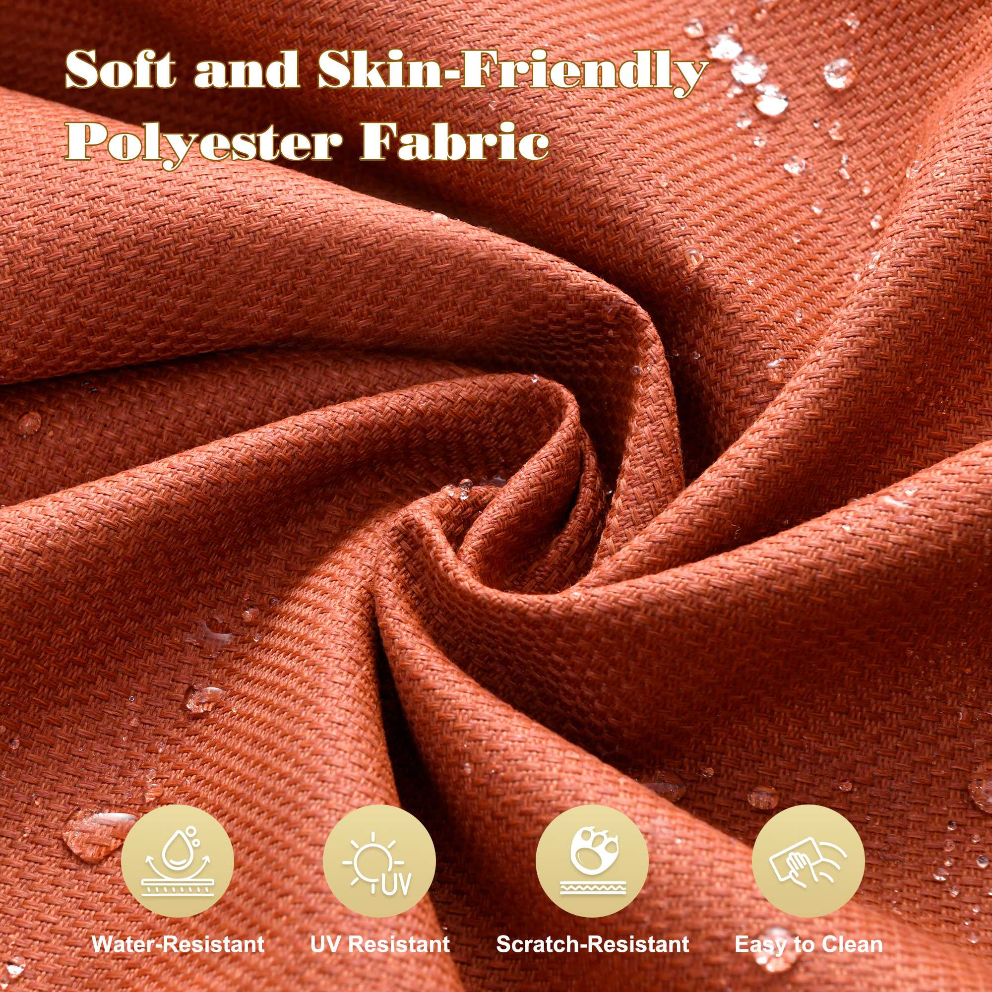 OVIOS Outdoor Wicker Patio Conversation Set for Patio Backyard