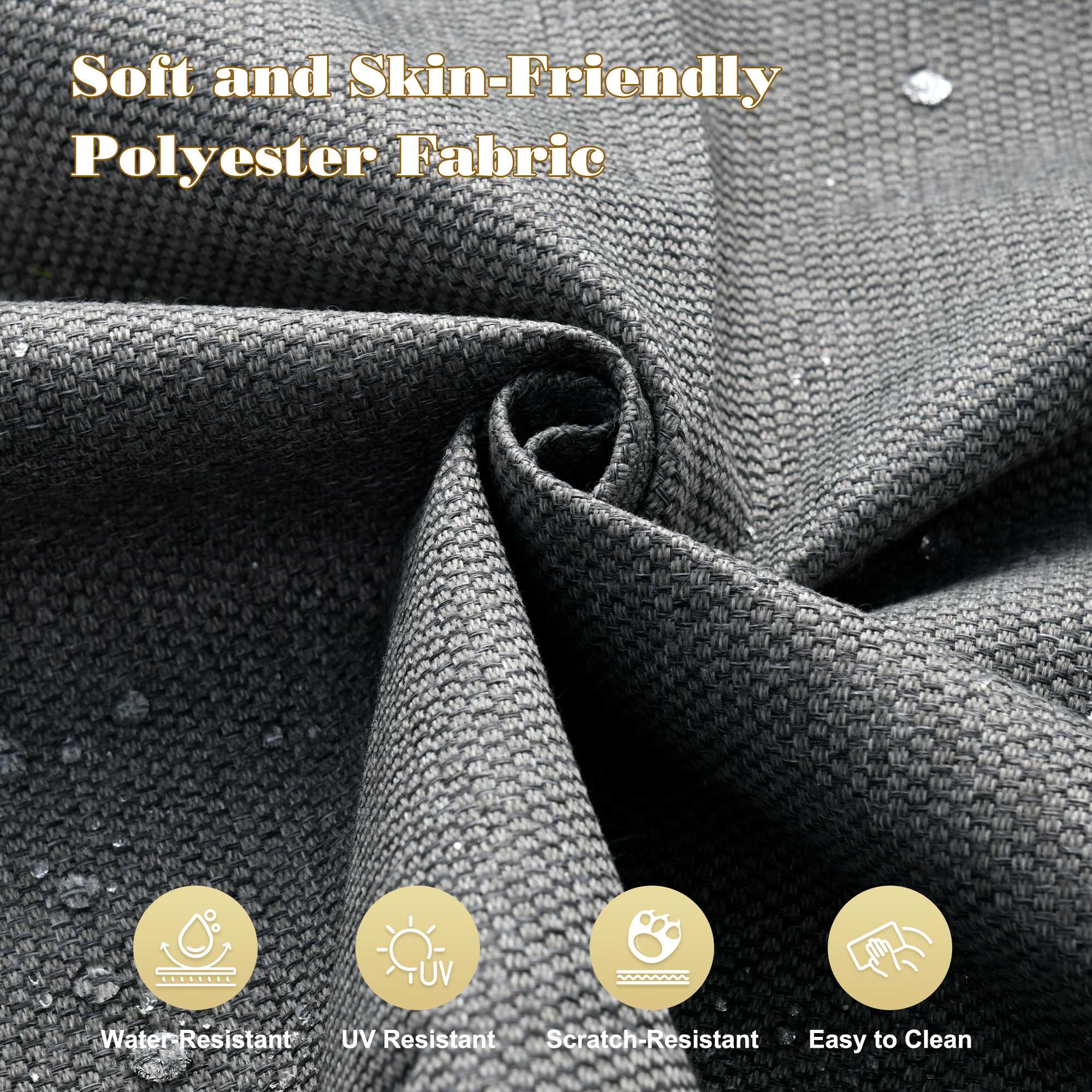 OVIOS Outdoor Wicker Patio Conversation Set for Patio Backyard