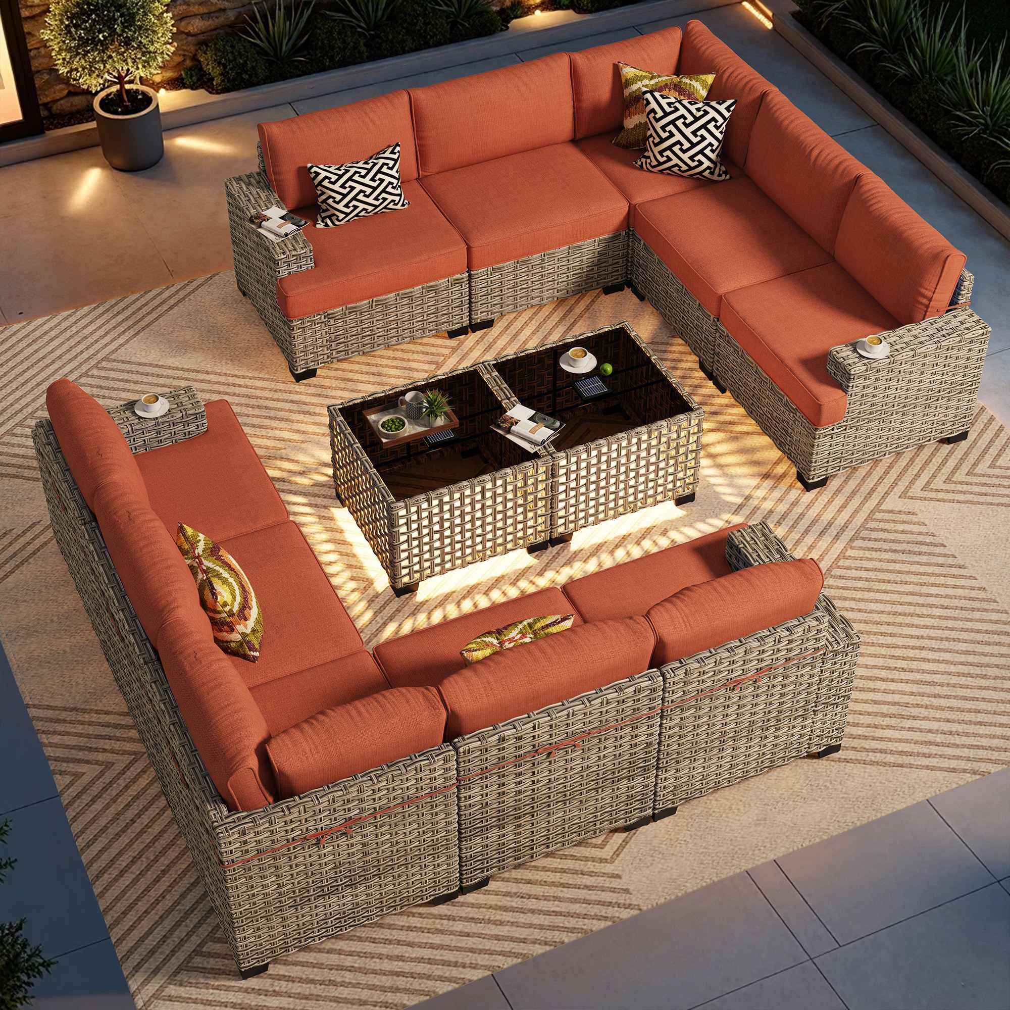 TBS Series - Sectional Patio Furniture Set 8-Piece