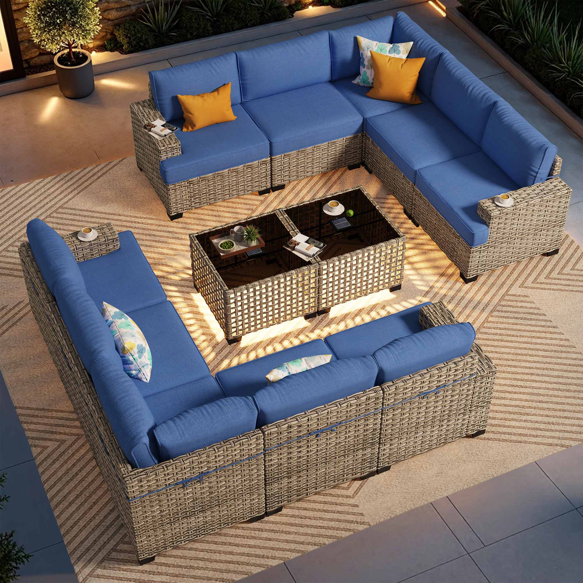 TBS Series - Sectional Patio Furniture Set 8-Piece
