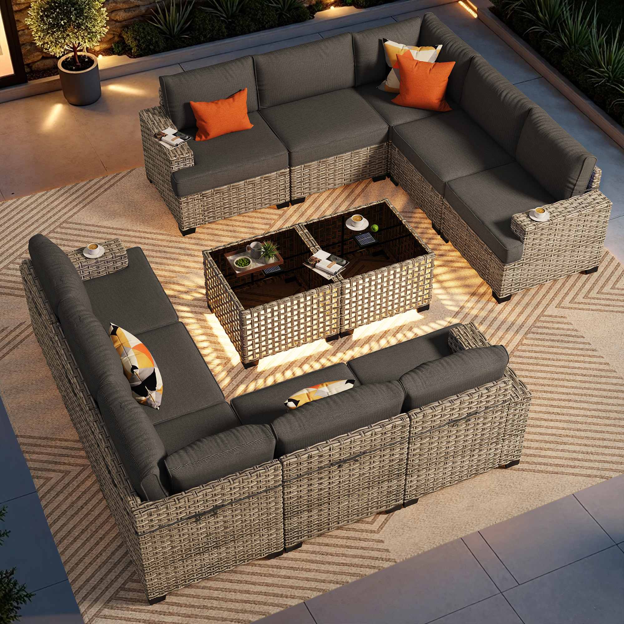 TBS Series - Sectional Patio Furniture Set 8-Piece