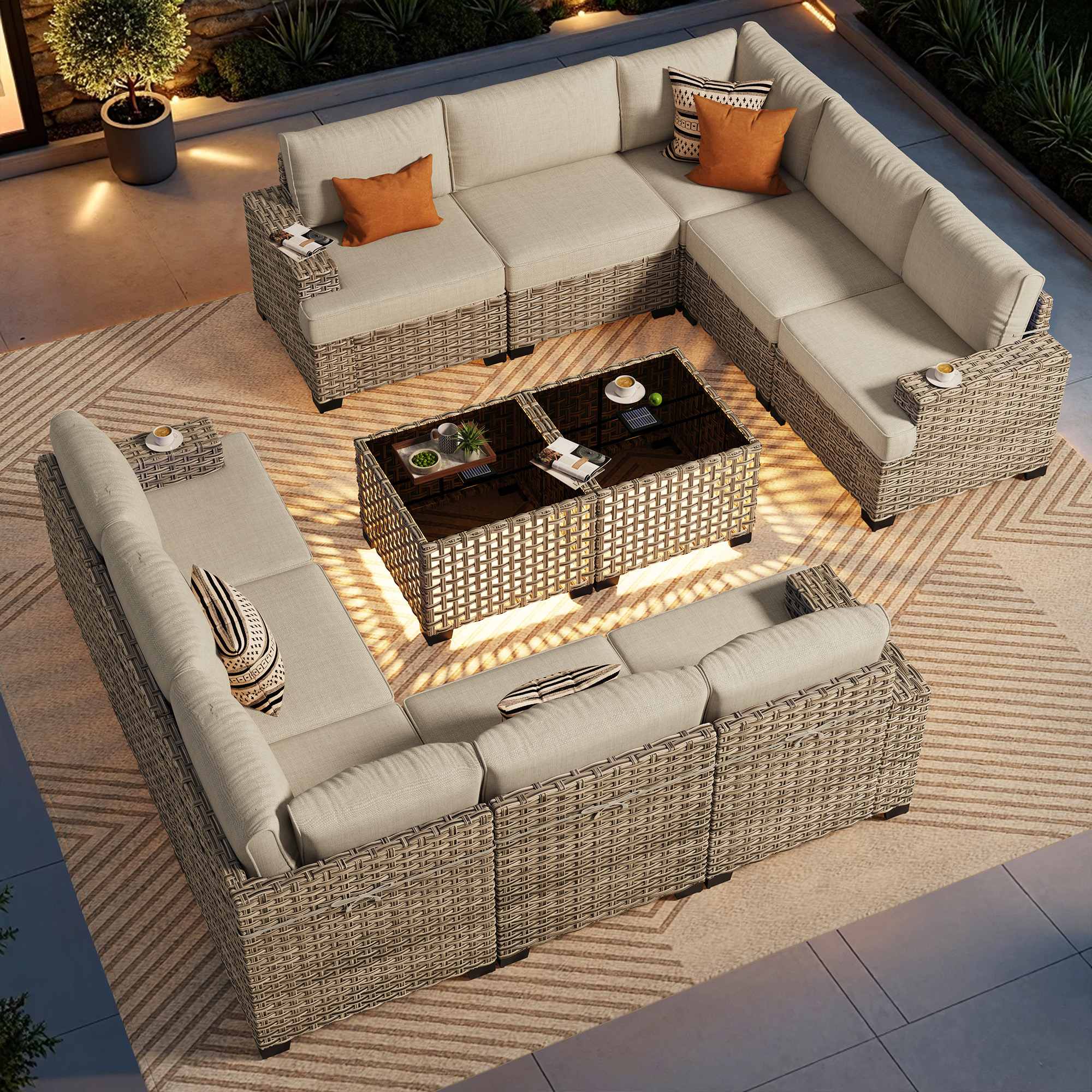 TBS Series - Sectional Patio Furniture Set 8-Piece