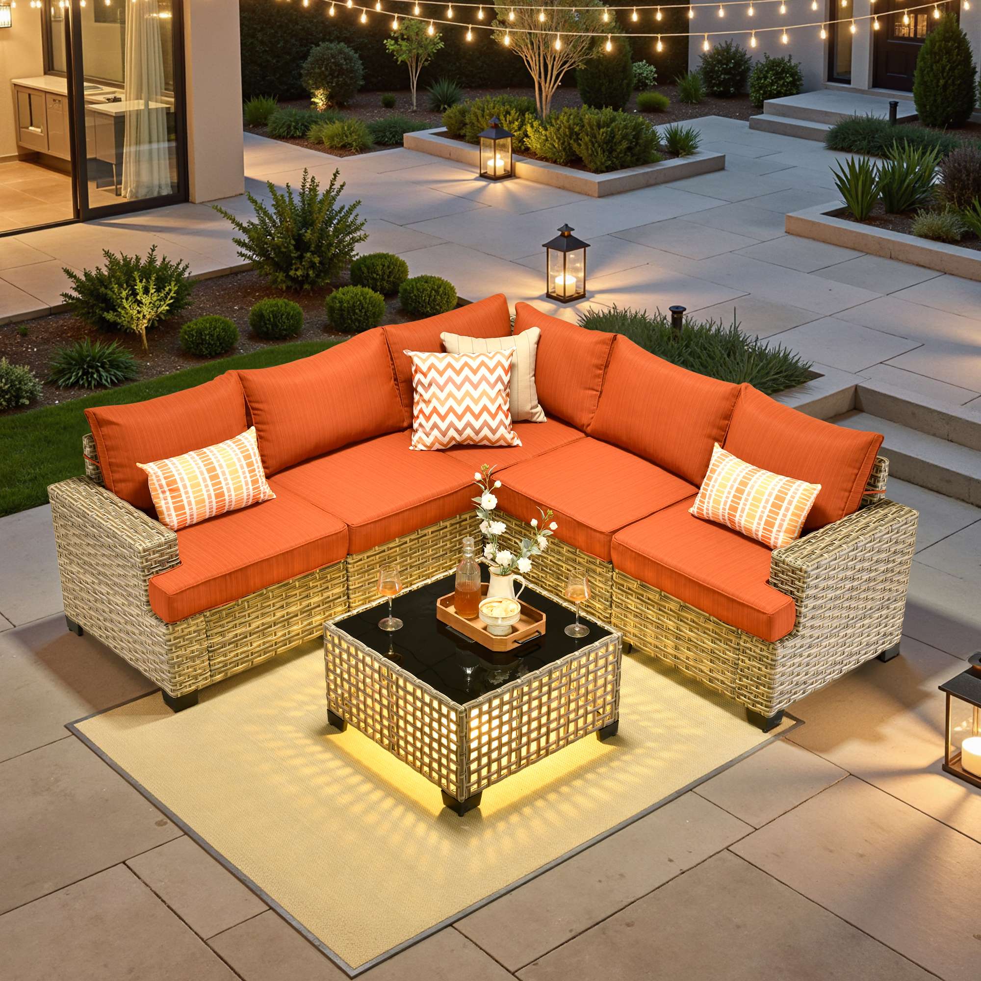 TBS Series - Sectional Patio Furniture Set 8-Piece