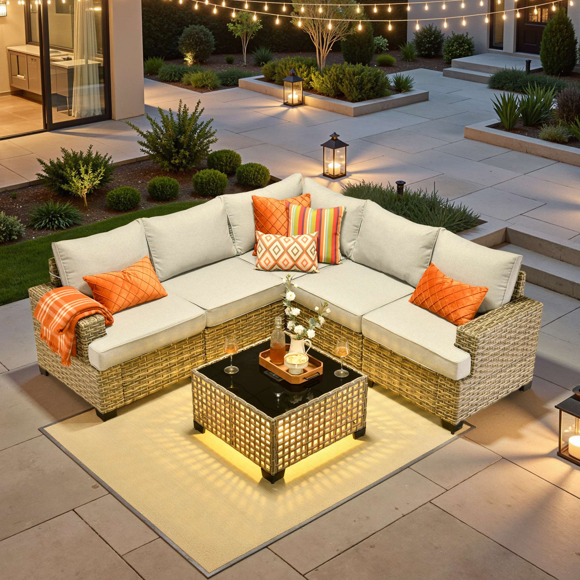 TBS Series - Sectional Patio Furniture Set 8-Piece