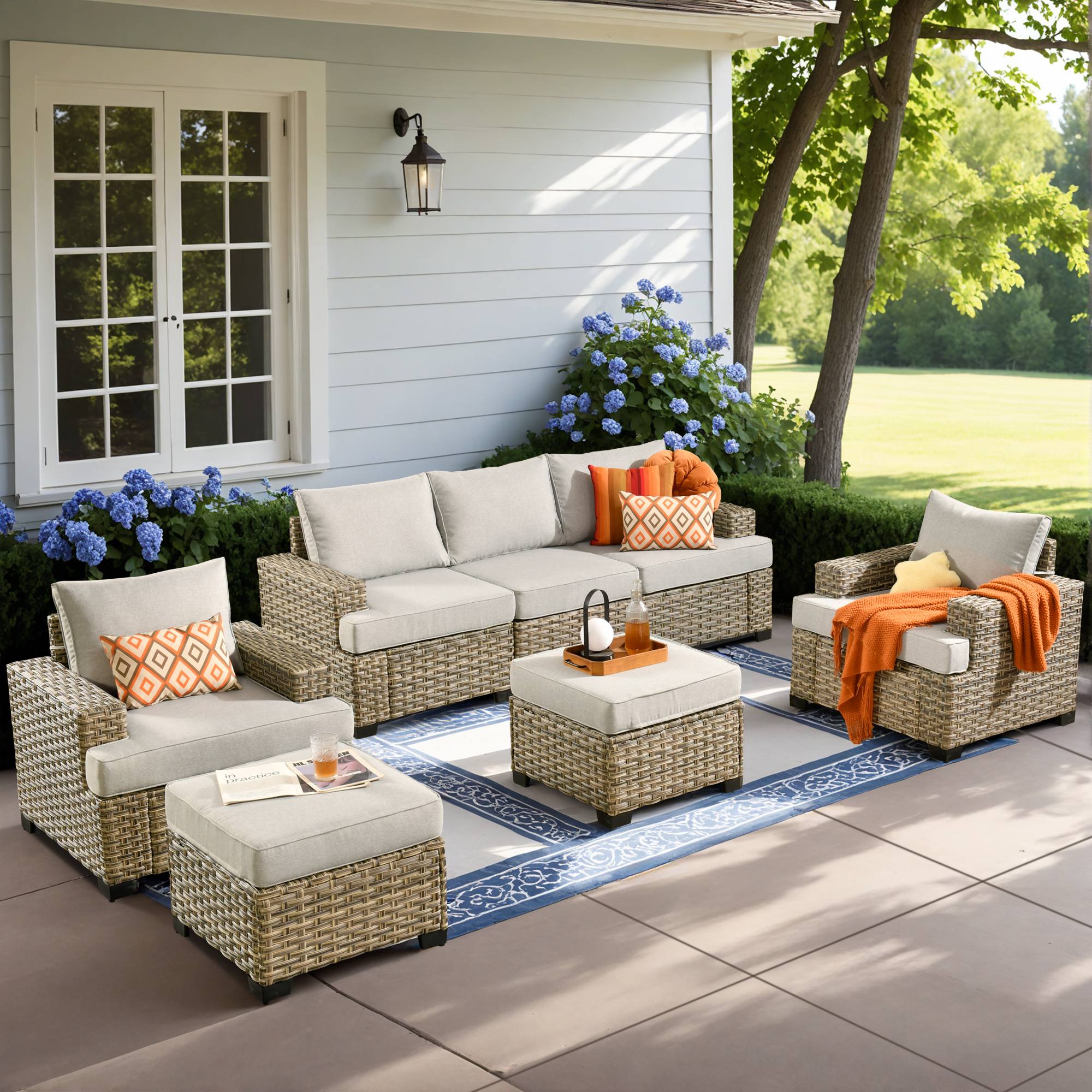 TBS Series - Sectional Patio Furniture Set 8-Piece