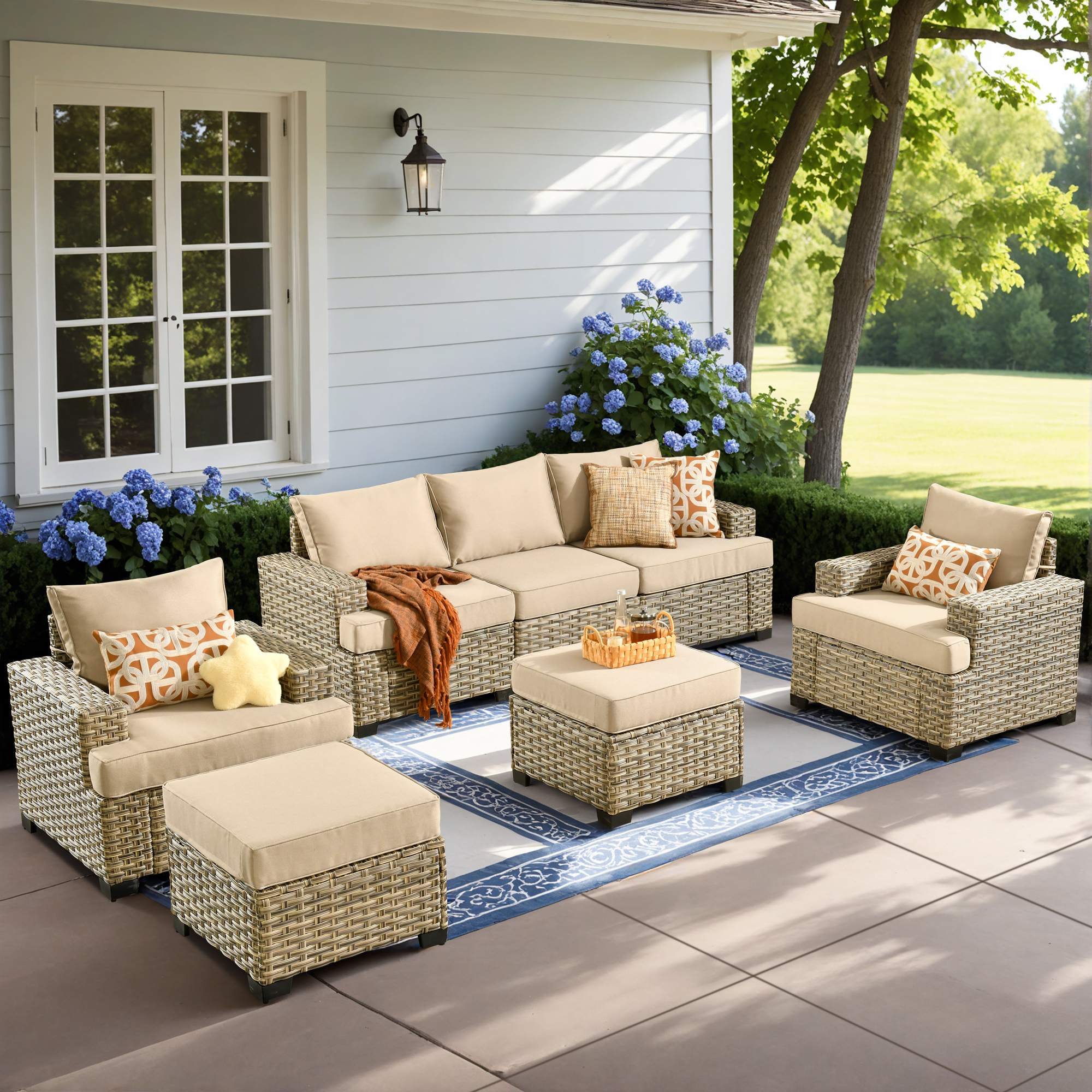 TBS Series - Sectional Patio Furniture Set 8-Piece
