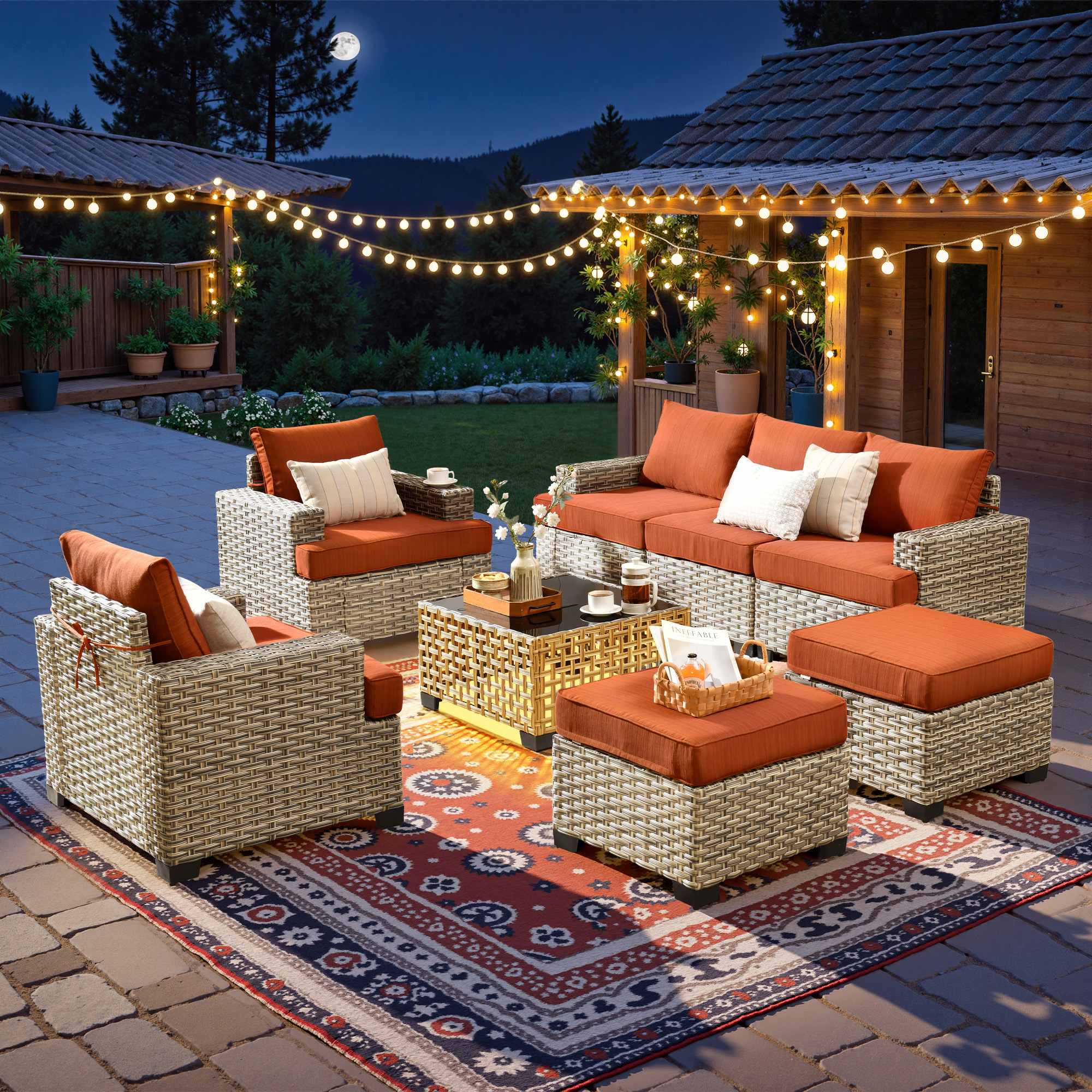 TBS Series - Sectional Patio Furniture Set 8-Piece