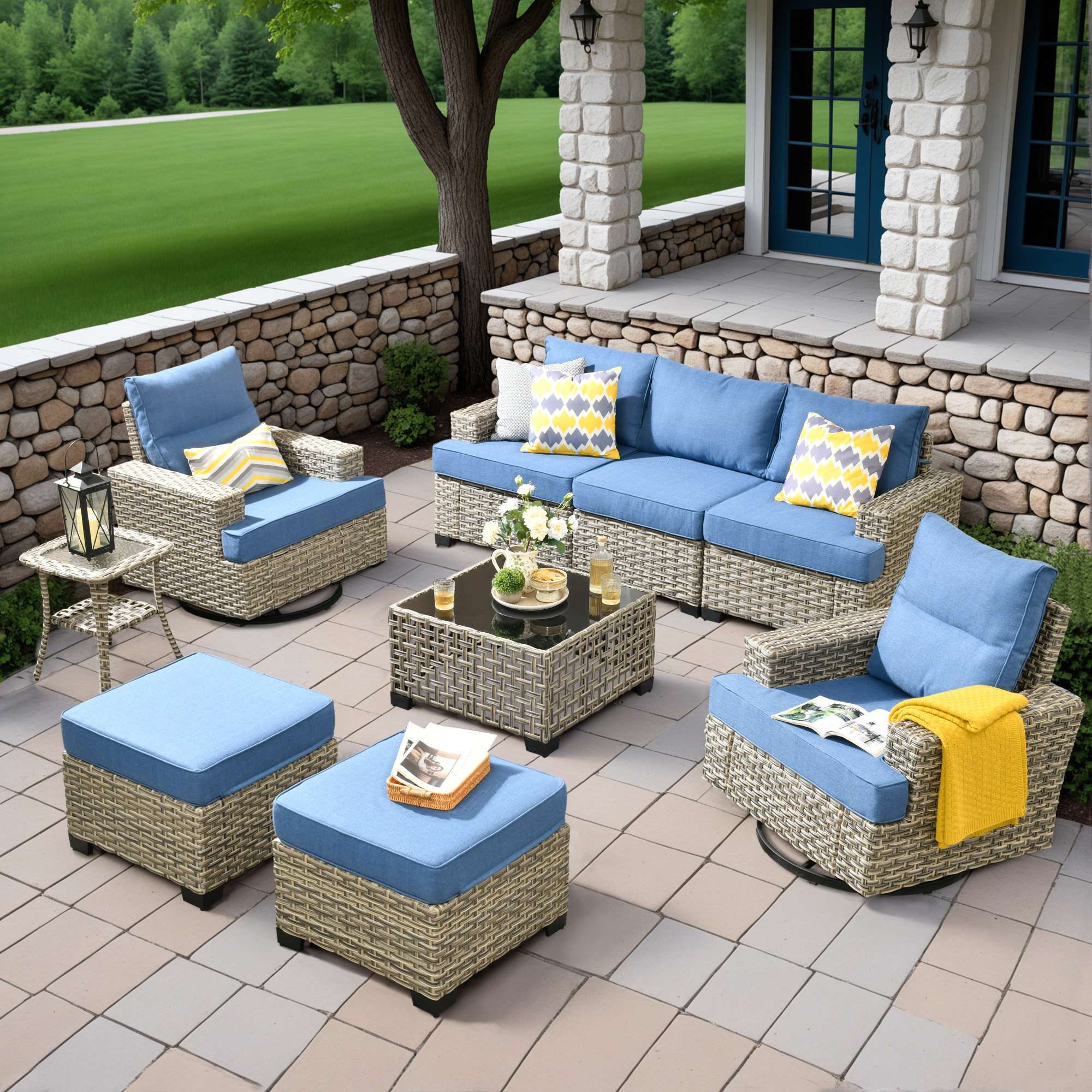TBS Series - Sectional Patio Furniture Set 8-Piece