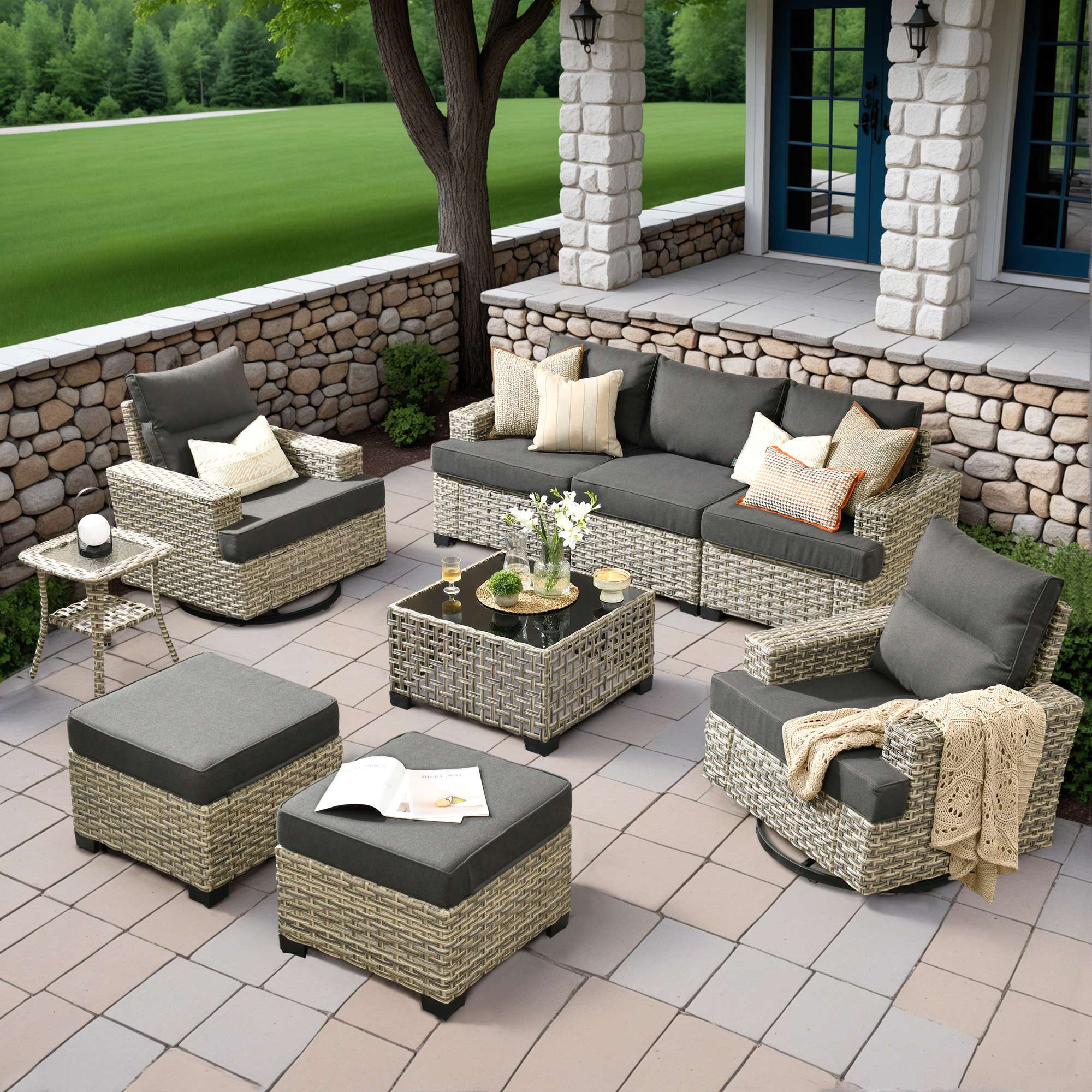 TBS Series - Sectional Patio Furniture Set 8-Piece