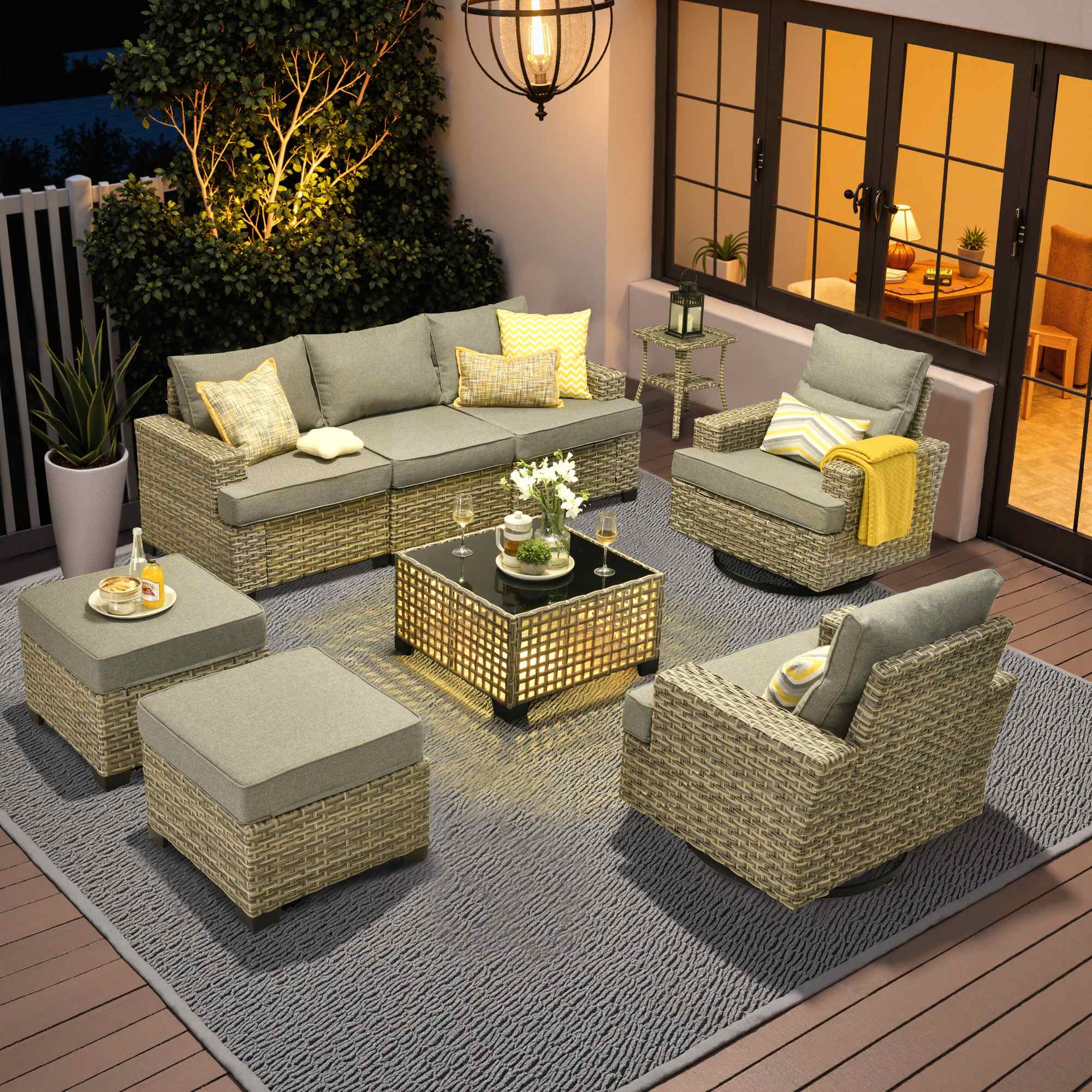 TBS Series - Sectional Patio Furniture Set 8-Piece