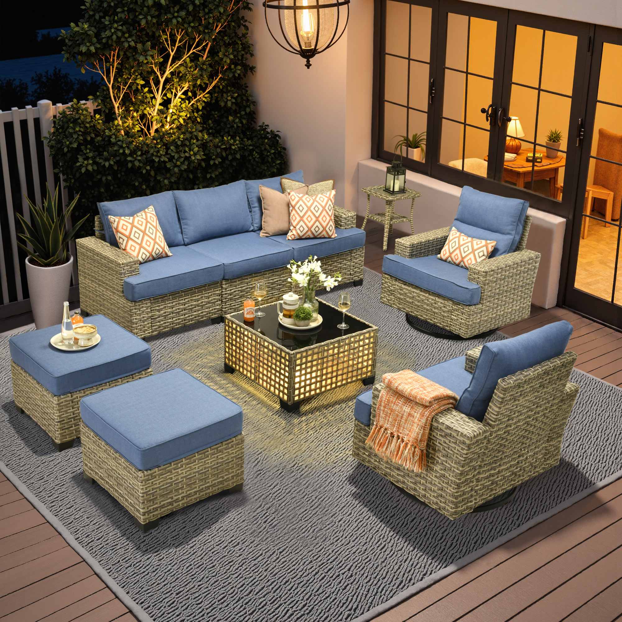 TBS Series - Sectional Patio Furniture Set 8-Piece