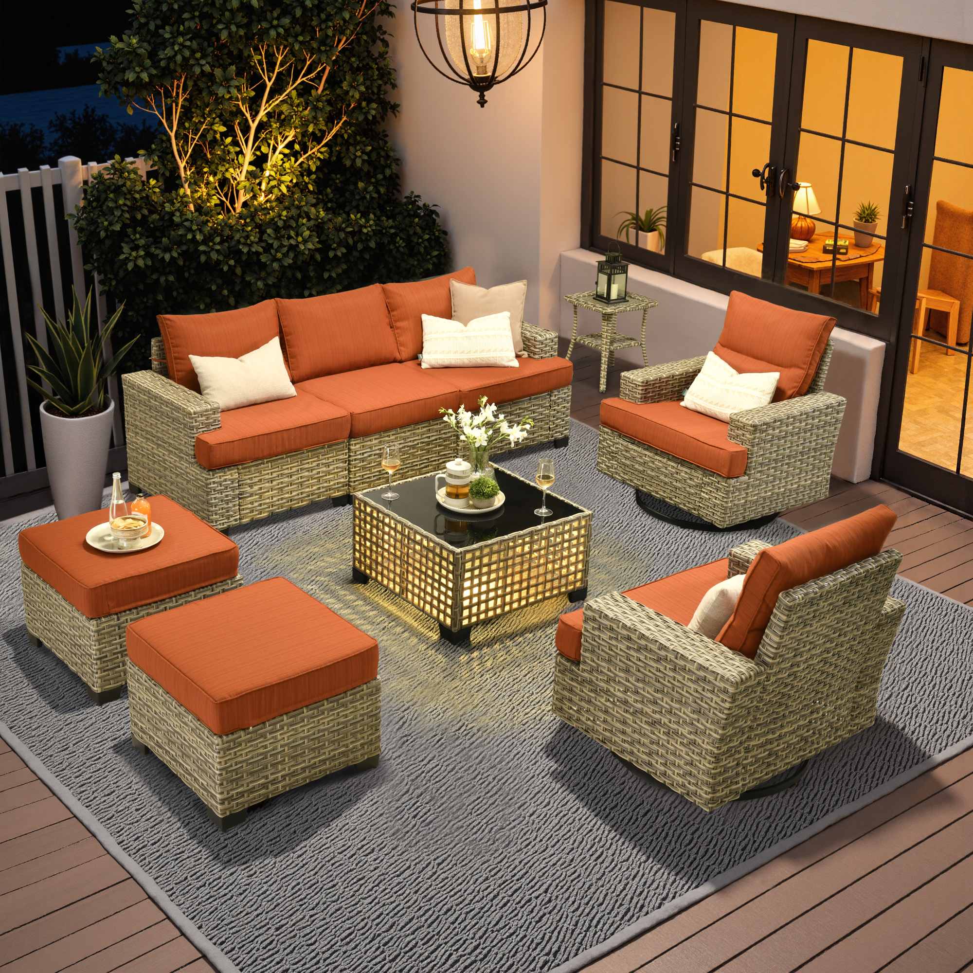 TBS Series - Sectional Patio Furniture Set 8-Piece
