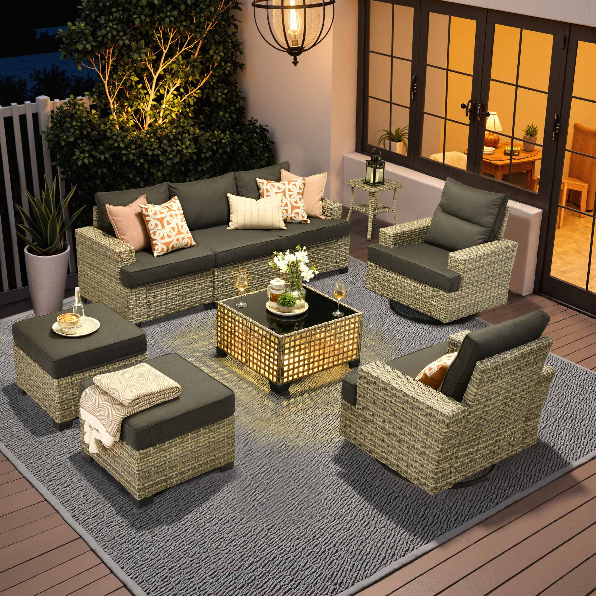 TBS Series - Sectional Patio Furniture Set 8-Piece