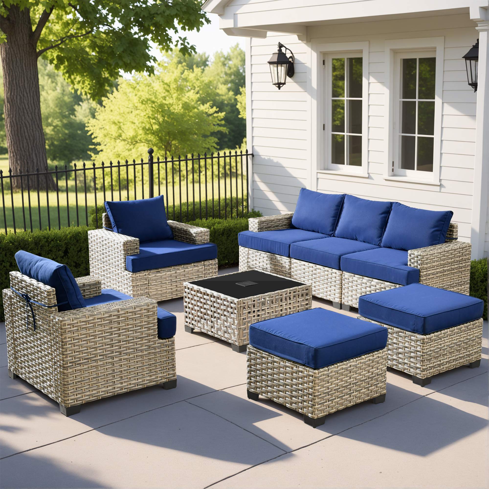 TBS Series - Sectional Patio Furniture Set 8-Piece