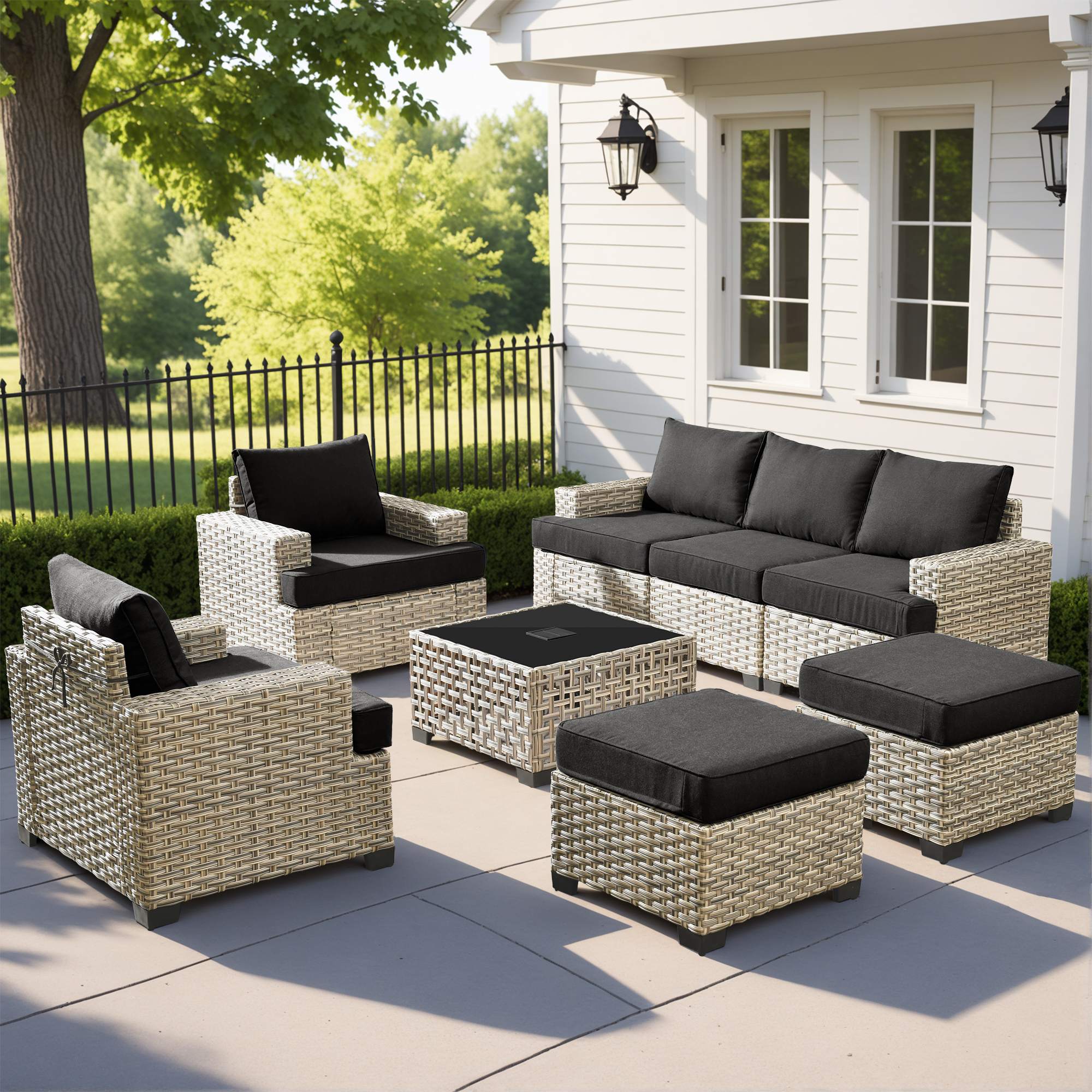 TBS Series - Sectional Patio Furniture Set 8-Piece