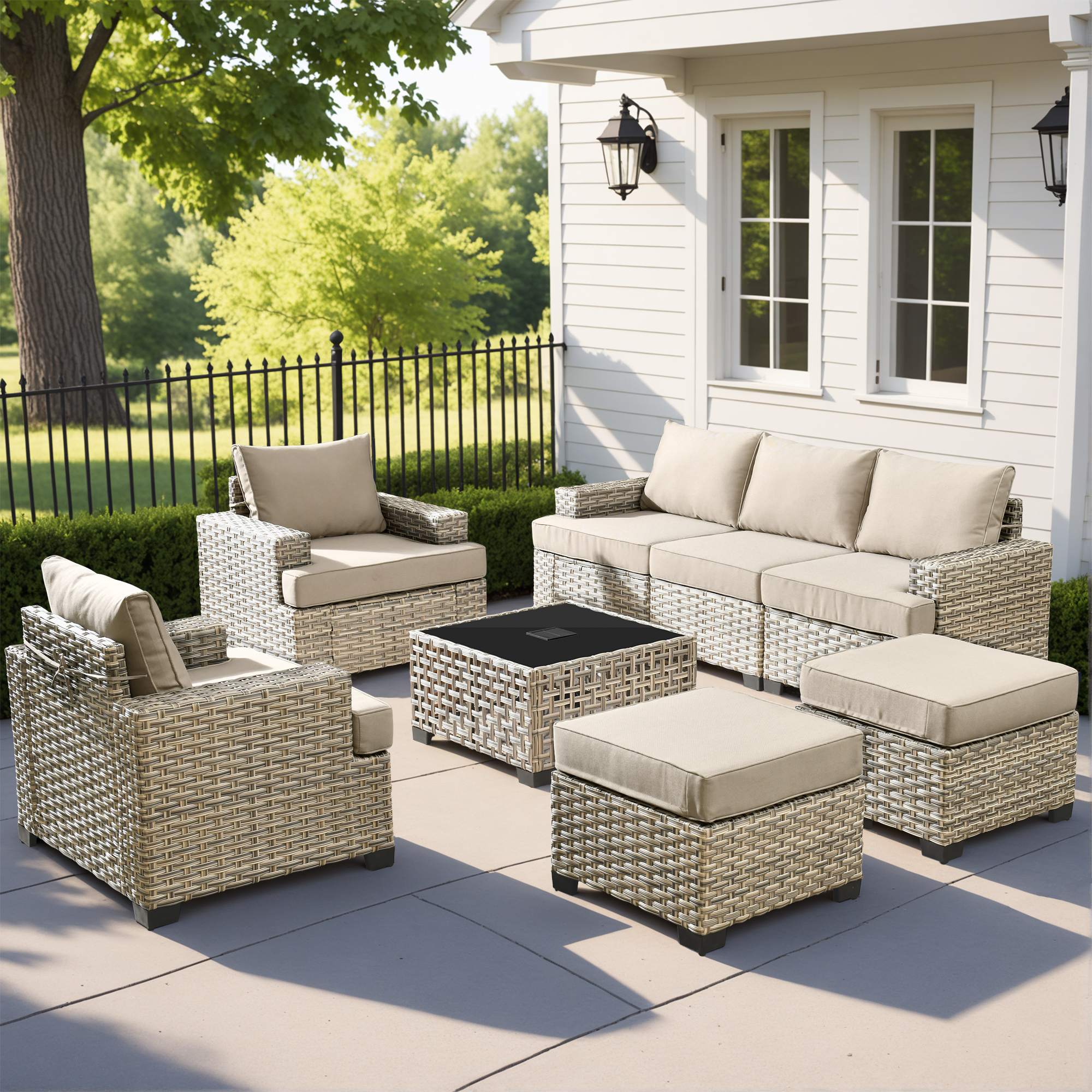 TBS Series - Sectional Patio Furniture Set 8-Piece