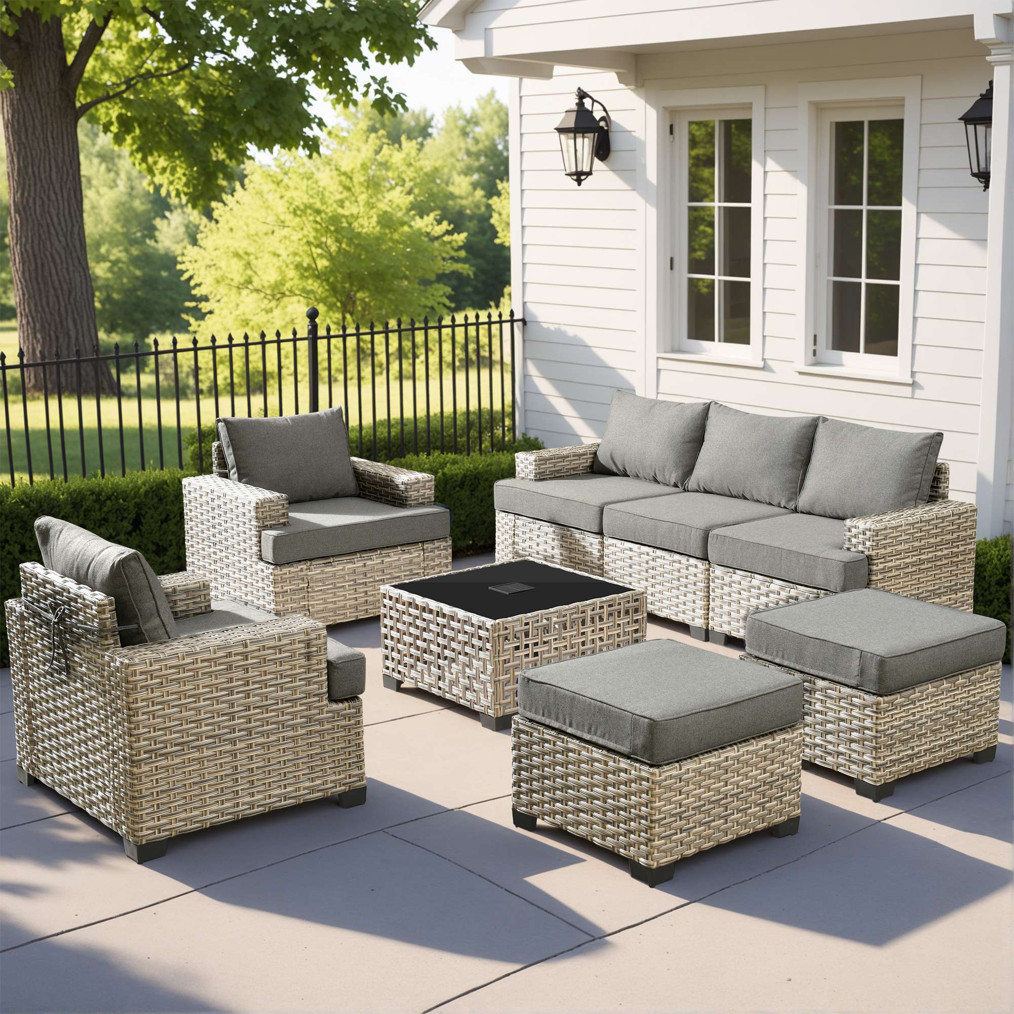 TBS Series - Sectional Patio Furniture Set 8-Piece