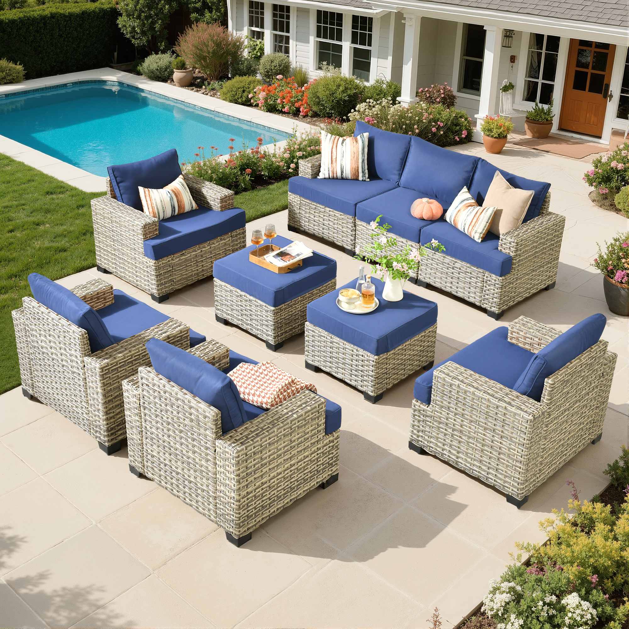 TBS Series - Sectional Patio Furniture Set 8-Piece