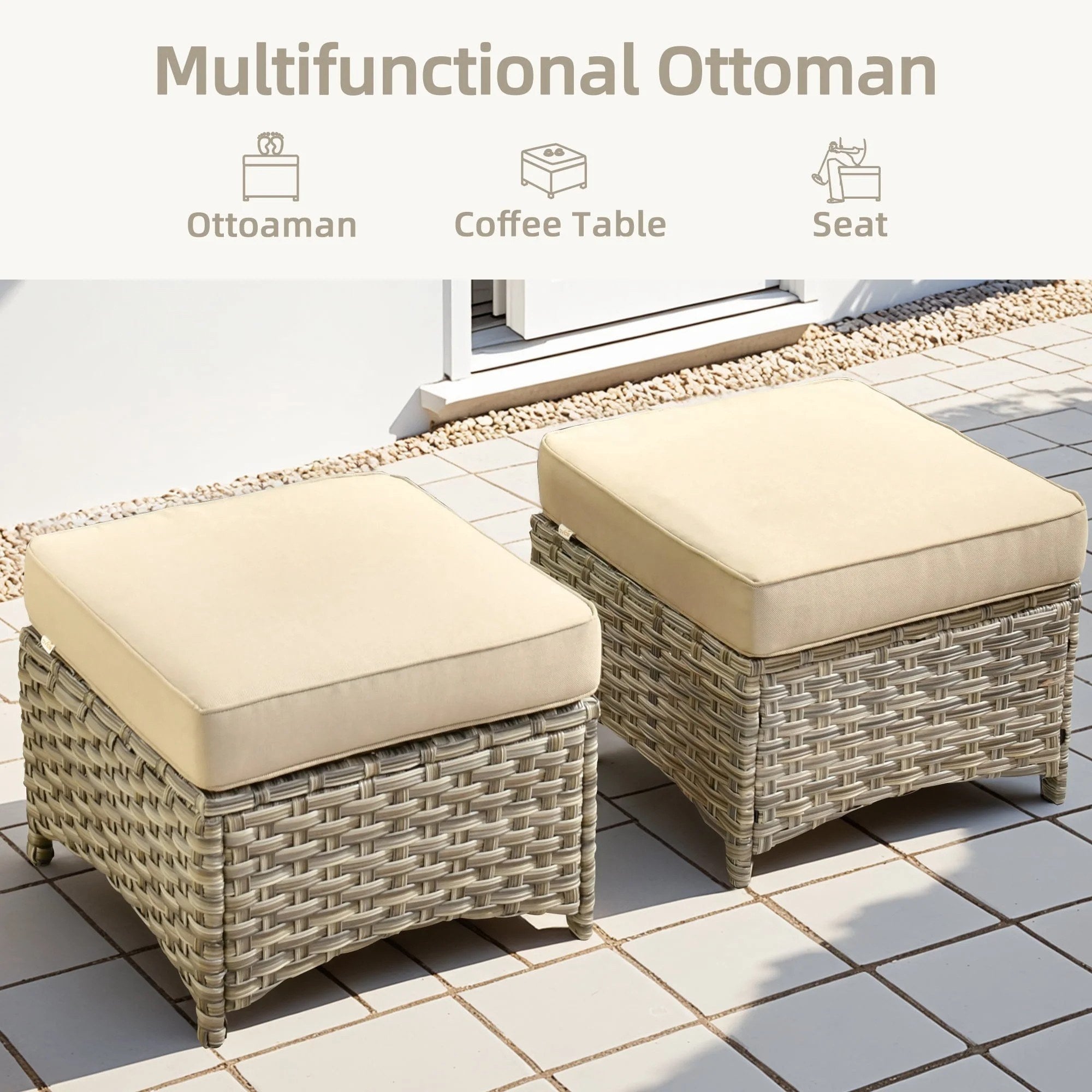 TBS Series - Sectional Patio Furniture Set 8-Piece