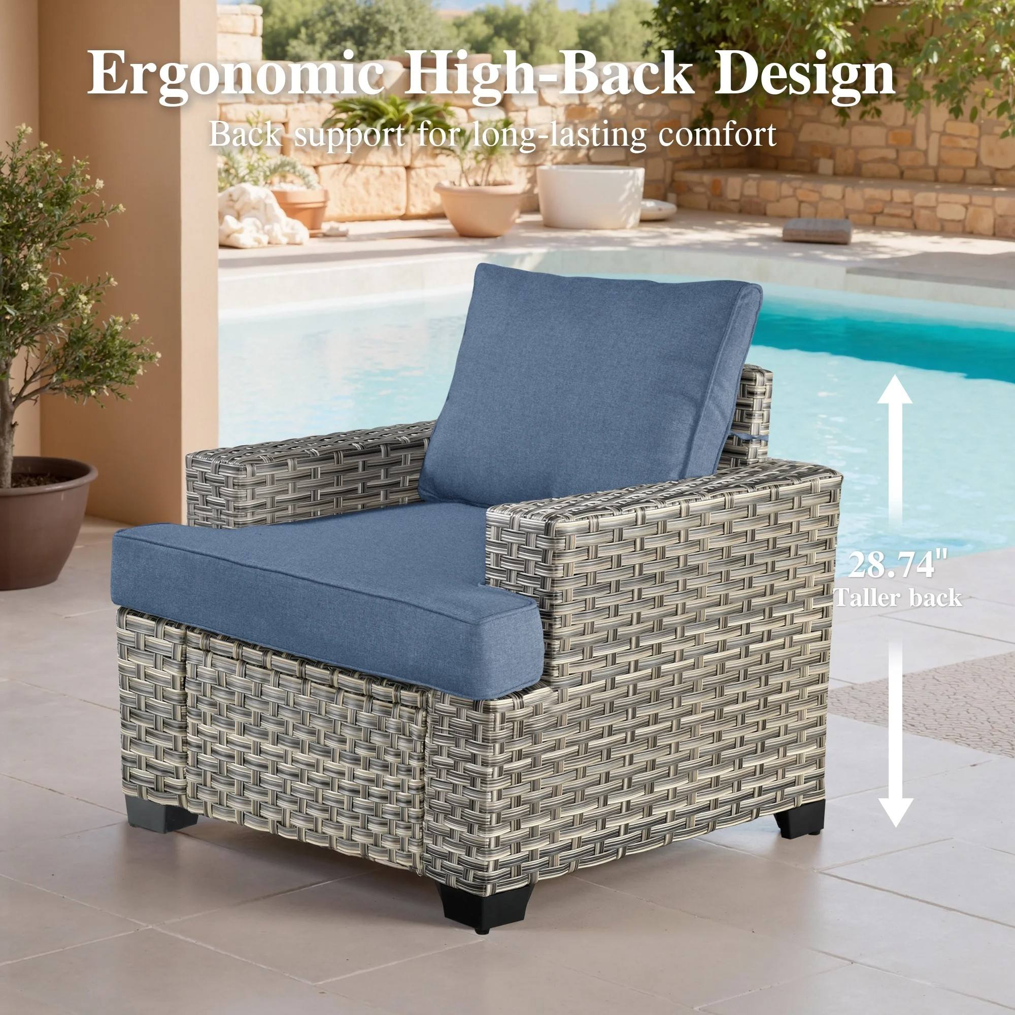 TBS Series - Sectional Patio Furniture Set 8-Piece