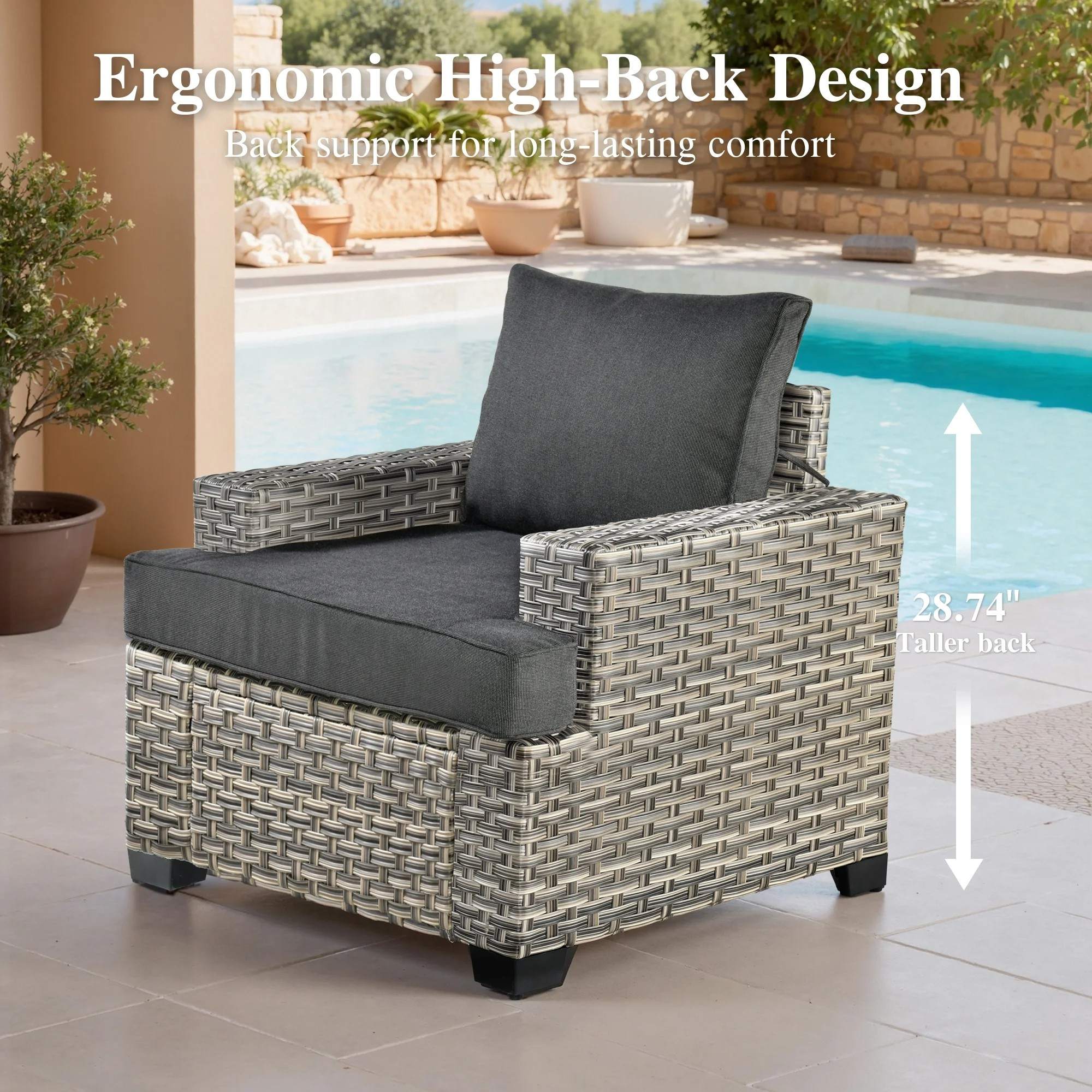 TBS Series - Sectional Patio Furniture Set 8-Piece