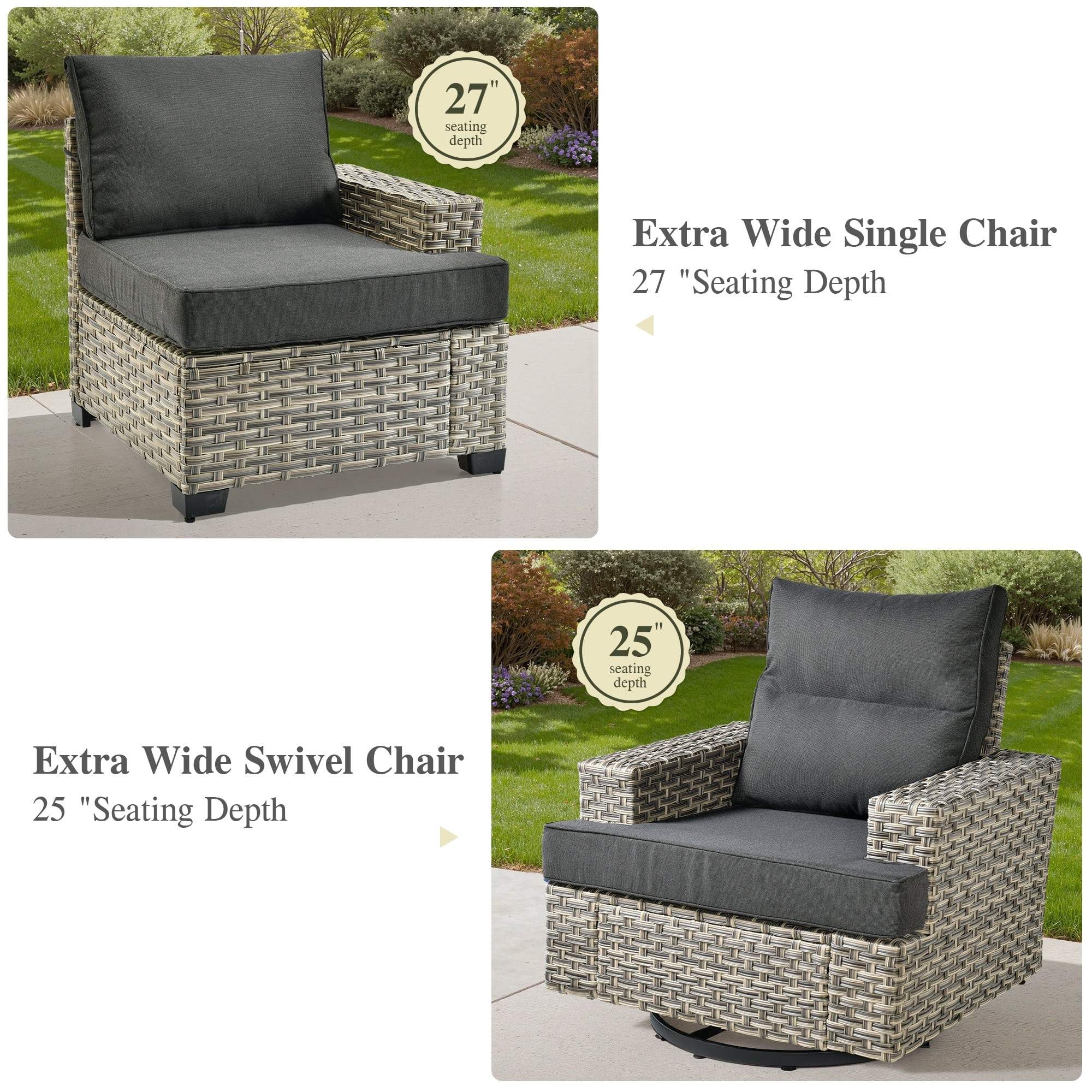 TBS Series - Sectional Patio Furniture Set 8-Piece