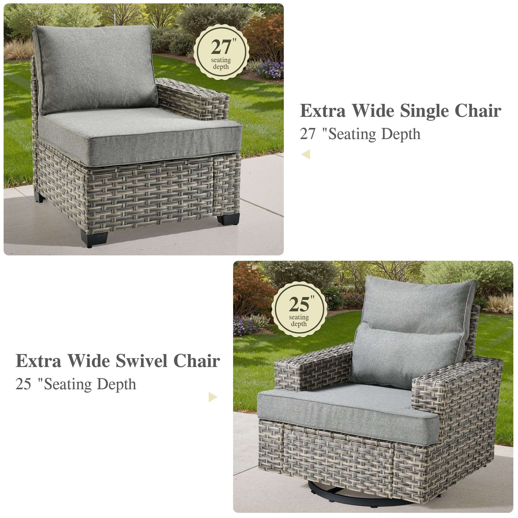 TBS Series - Sectional Patio Furniture Set 8-Piece