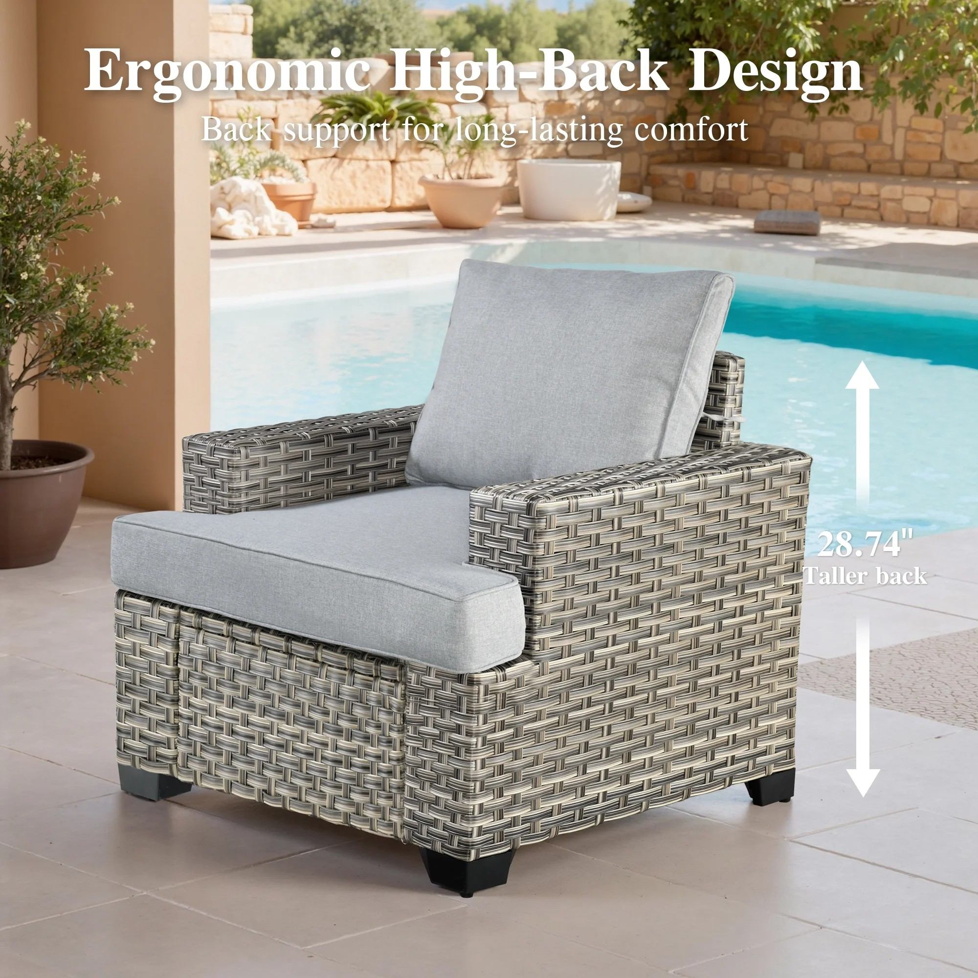 TBS Series - Sectional Patio Furniture Set 8-Piece