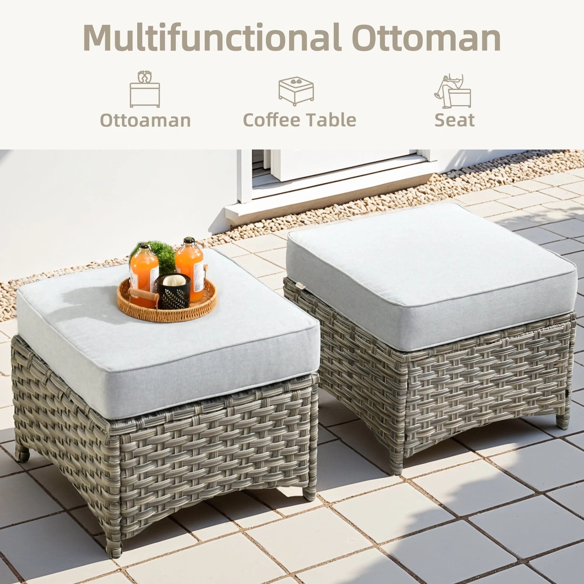 TBS Series - Sectional Patio Furniture Set 8-Piece