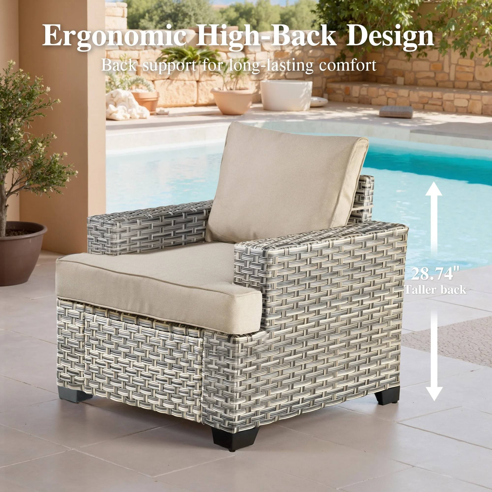 TBS Series - Sectional Patio Furniture Set 8-Piece