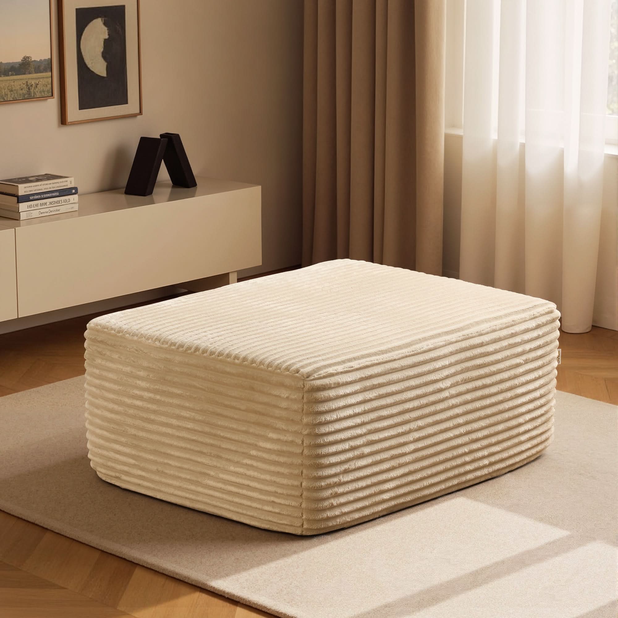 OVIOS 104-inch L-Shaped Sectional Sofa Ottoman