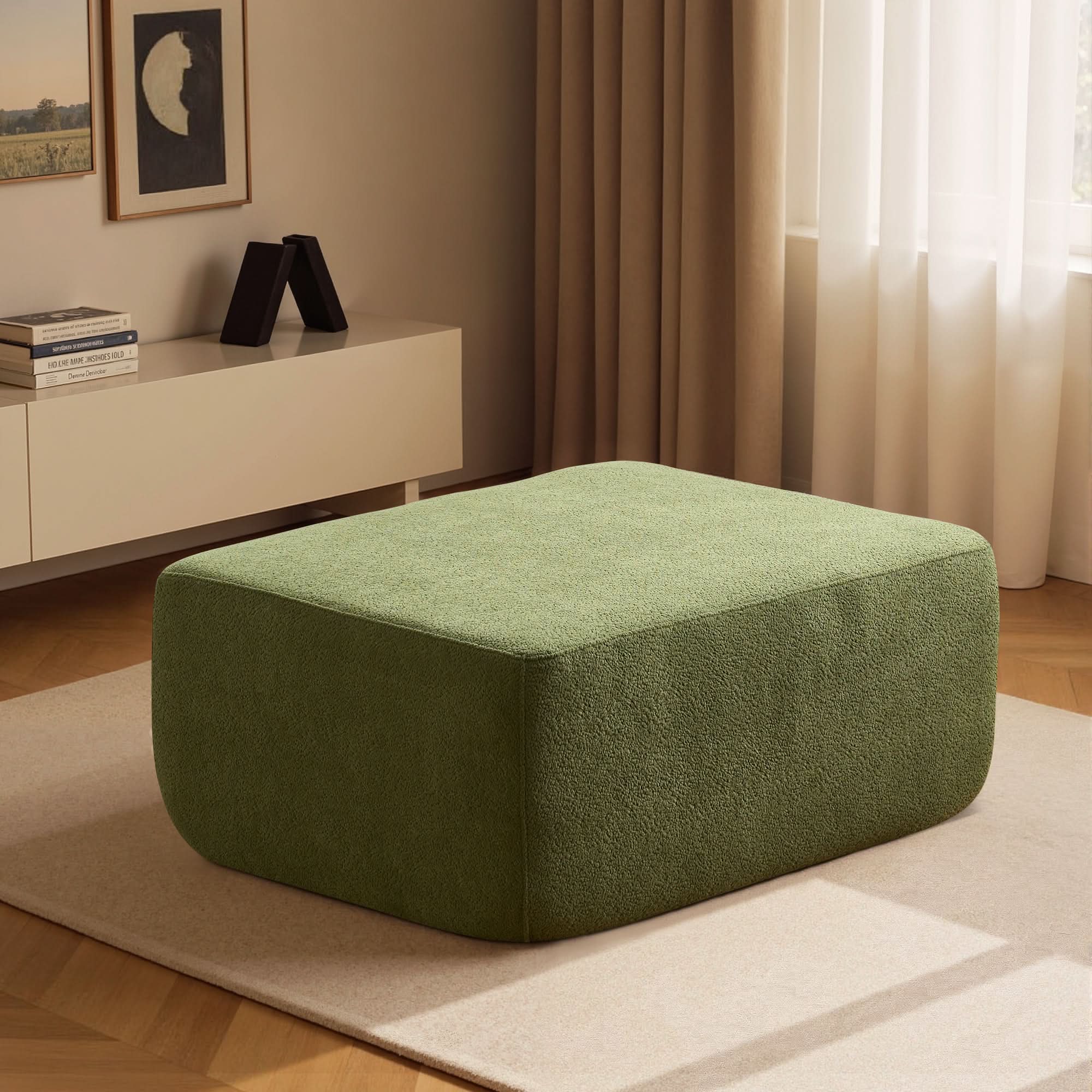 OVIOS 104-inch L-Shaped Sectional Sofa Ottoman