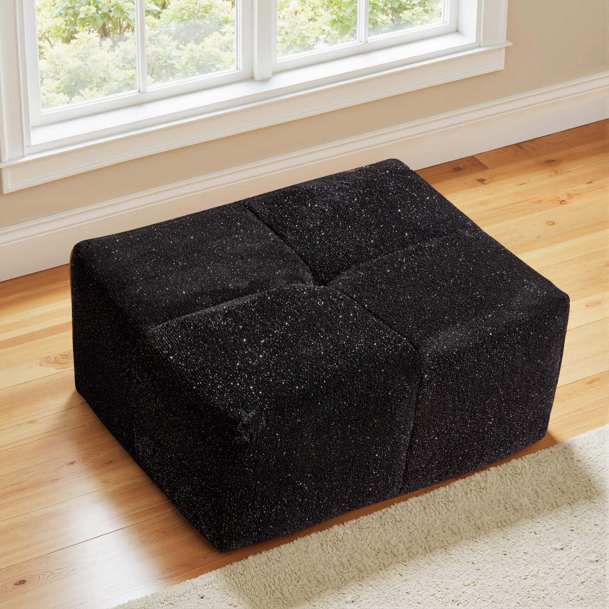 OVIOS 114-inch L-Shaped Sectional Sofa Ottoman