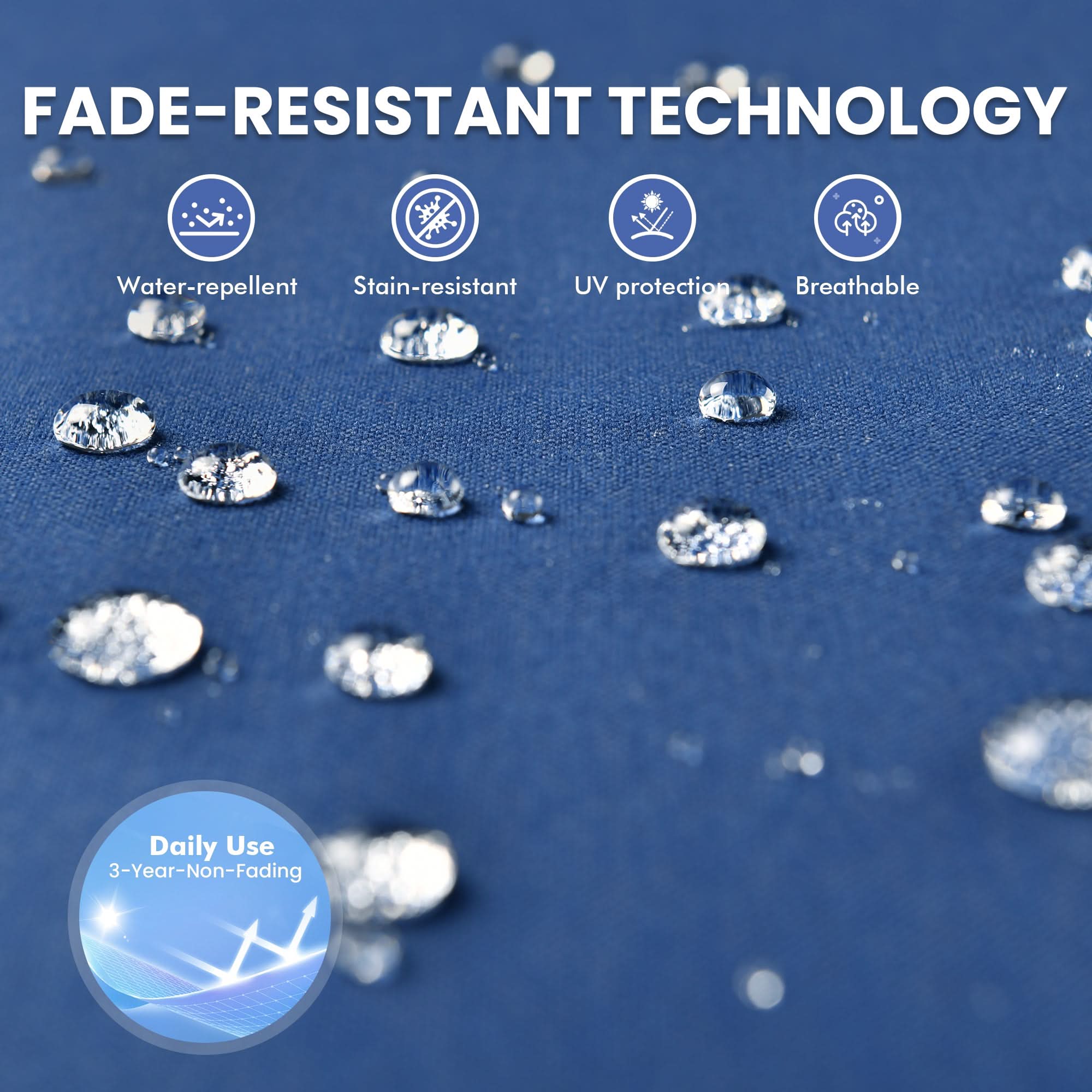 OVIOS VNC Series Patio Swivel Chair 3-Piece Set